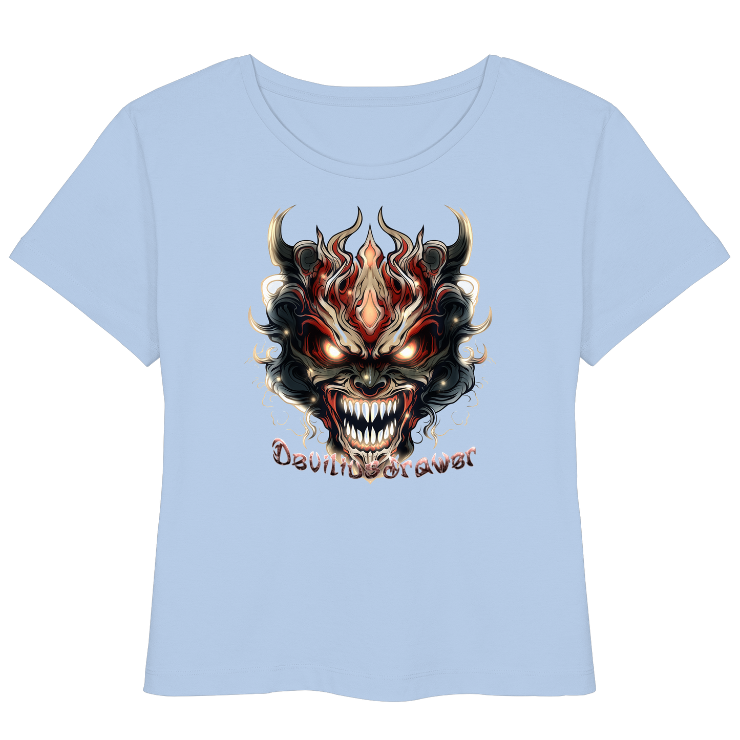 Deviliusdrawer Evil Vamp Mask - Womens Organic Lightweight T-Shirt