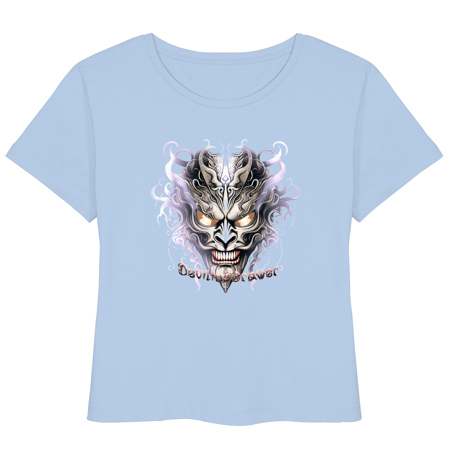 Deviliusdrawer Demon Mask Violet - Womens Organic Lightweight T-Shirt