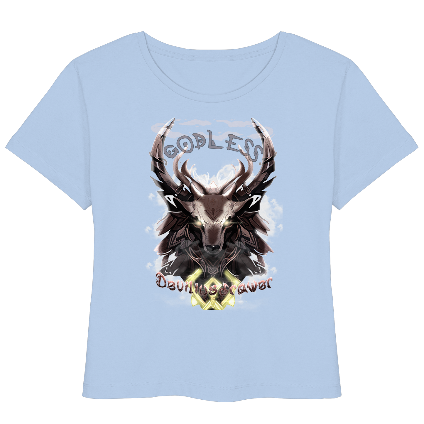 Deviliusdrawer Godless Deer - Womens Organic Lightweight T-Shirt
