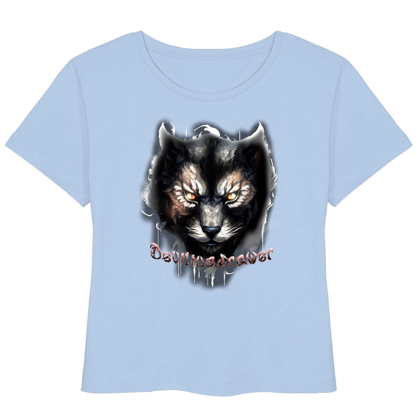 Deviliusdrawer Vampire Cat - Womens Organic Lightweight T-Shirt