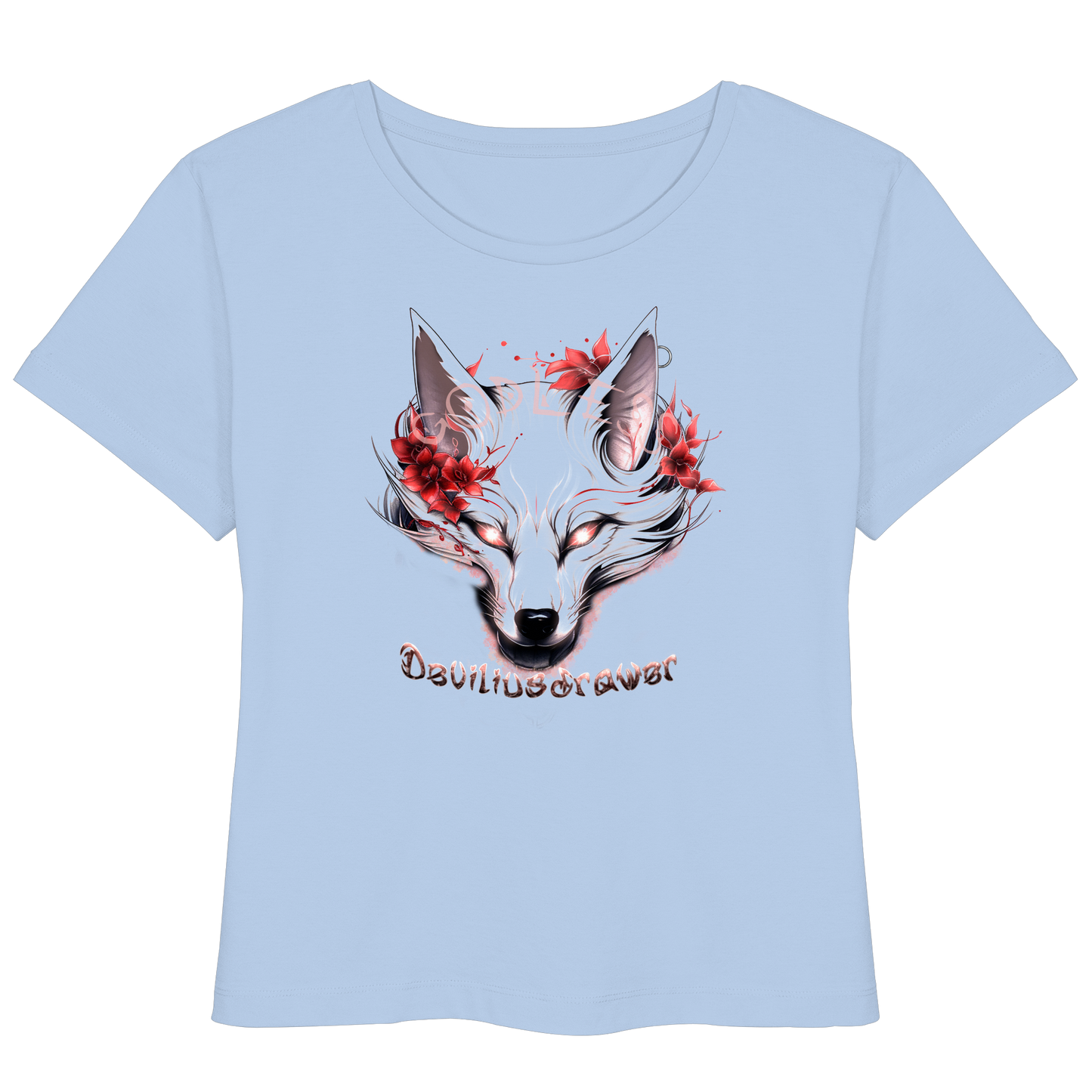 Deviliusdrawer Kitsune Wolf - Womens Organic Lightweight T-Shirt