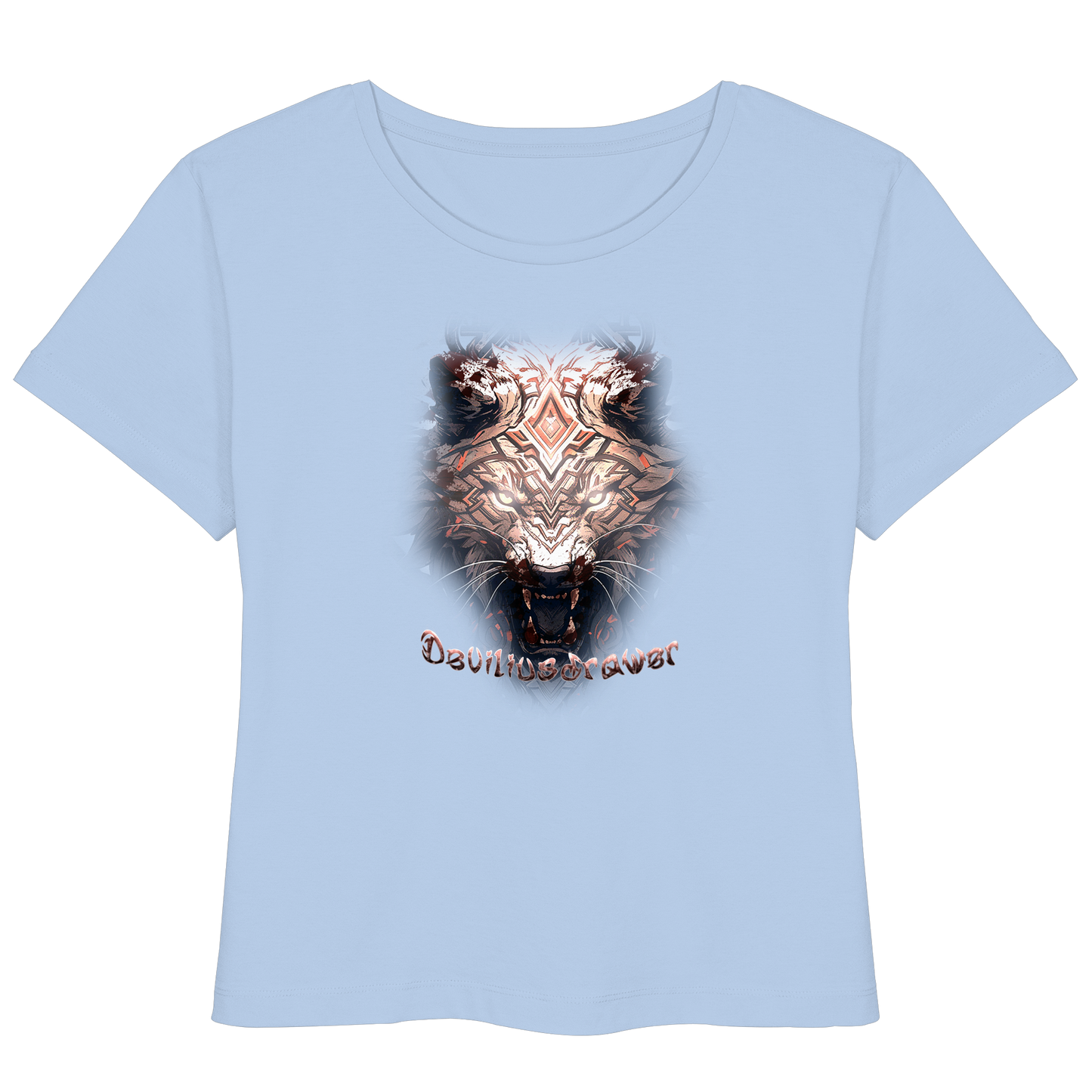 Deviliusdrawer Gold Metal Tiger - Womens Organic Lightweight T-Shirt
