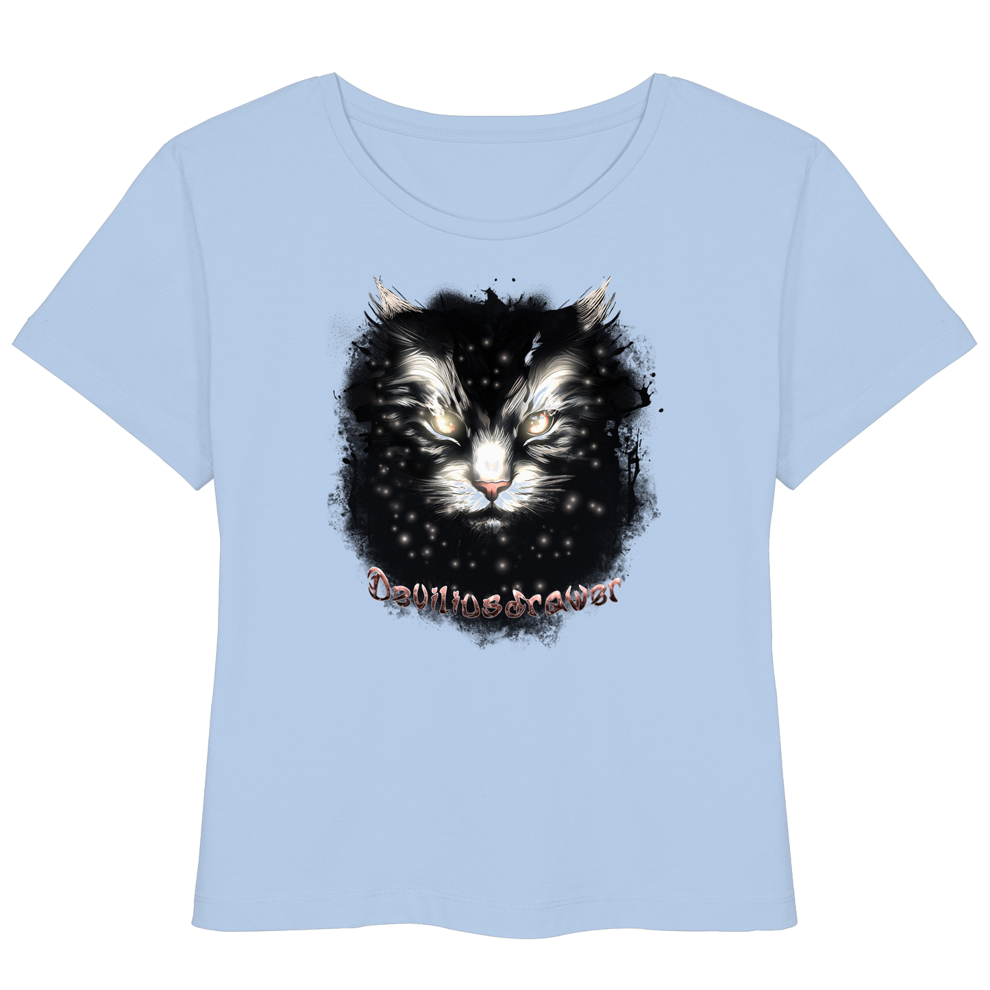 Deviliusdrawer Star Cat - Womens Organic Lightweight T-Shirt