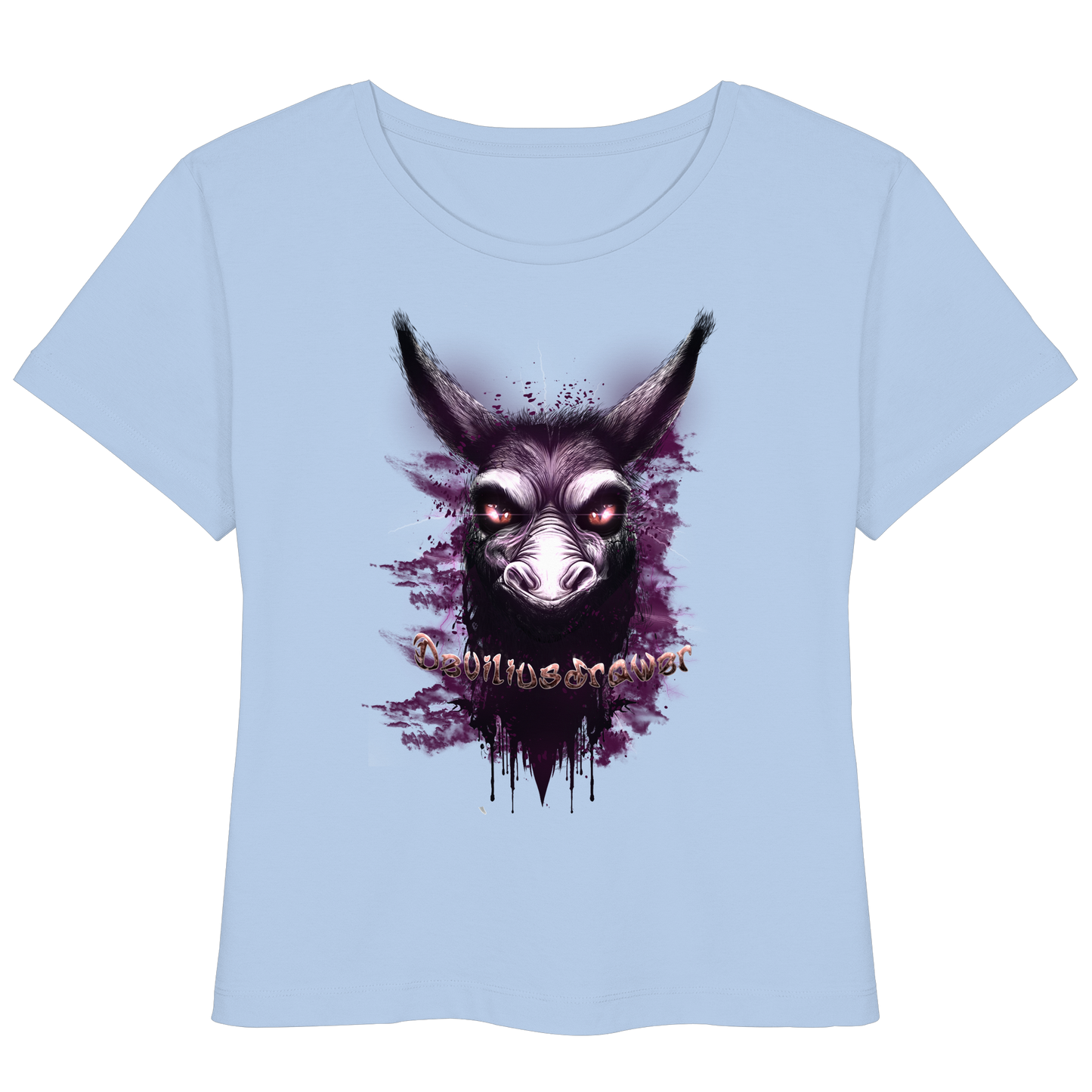Deviliusdrawer Purple Donkey - Womens Organic Lightweight T-Shirt