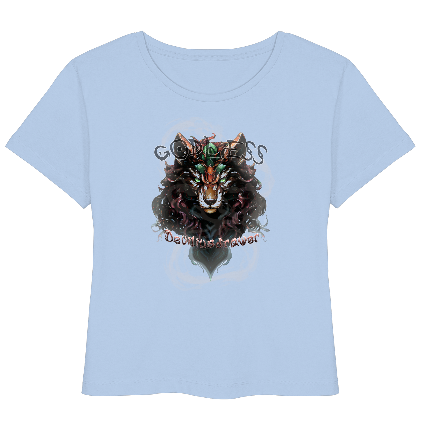 Deviliusdrawer Godless Wolf - Womens Organic Lightweight T-Shirt