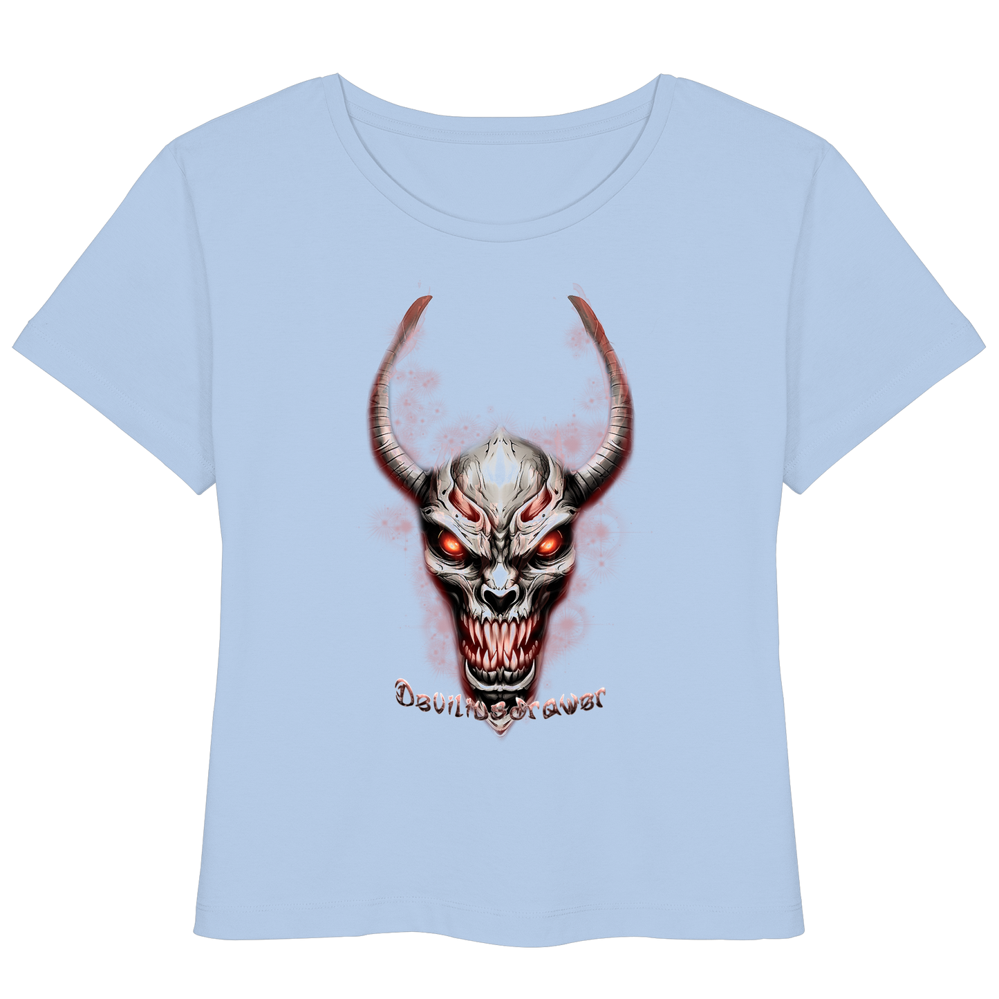 Deviliusdrawer Red Eyed Skeleton - Womens Organic Lightweight T-Shirt