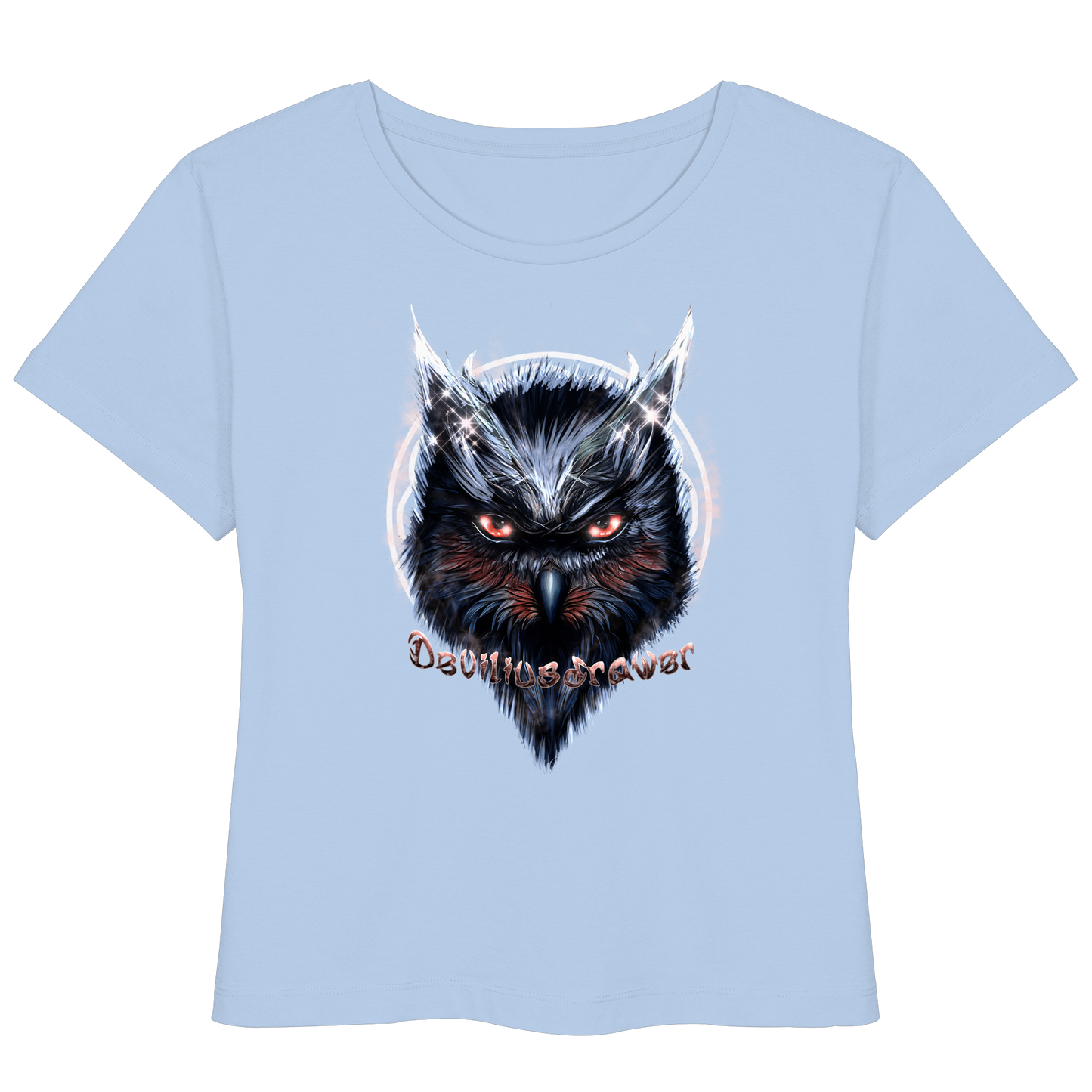 Deviliusdrawer Fire Owl - Womens Organic Lightweight T-Shirt