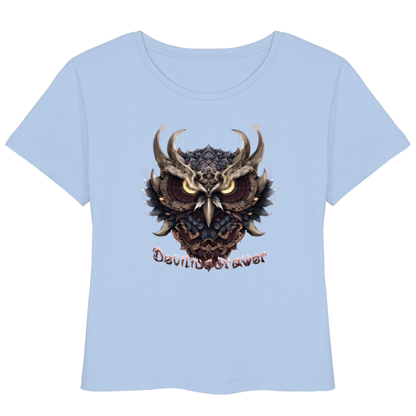Deviliusdrawer Golden Owl - Womens Organic Lightweight T-Shirt