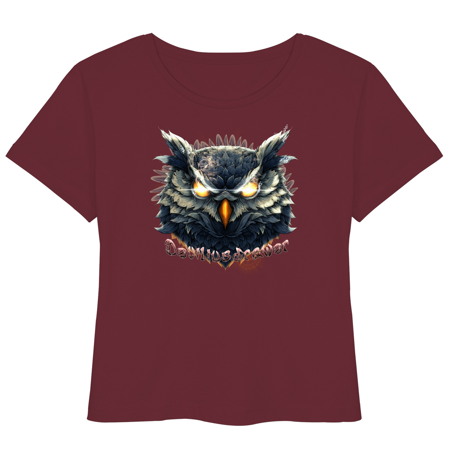 Deviliusdrawer Dark Fire Owl - Womens Organic Lightweight T-Shirt