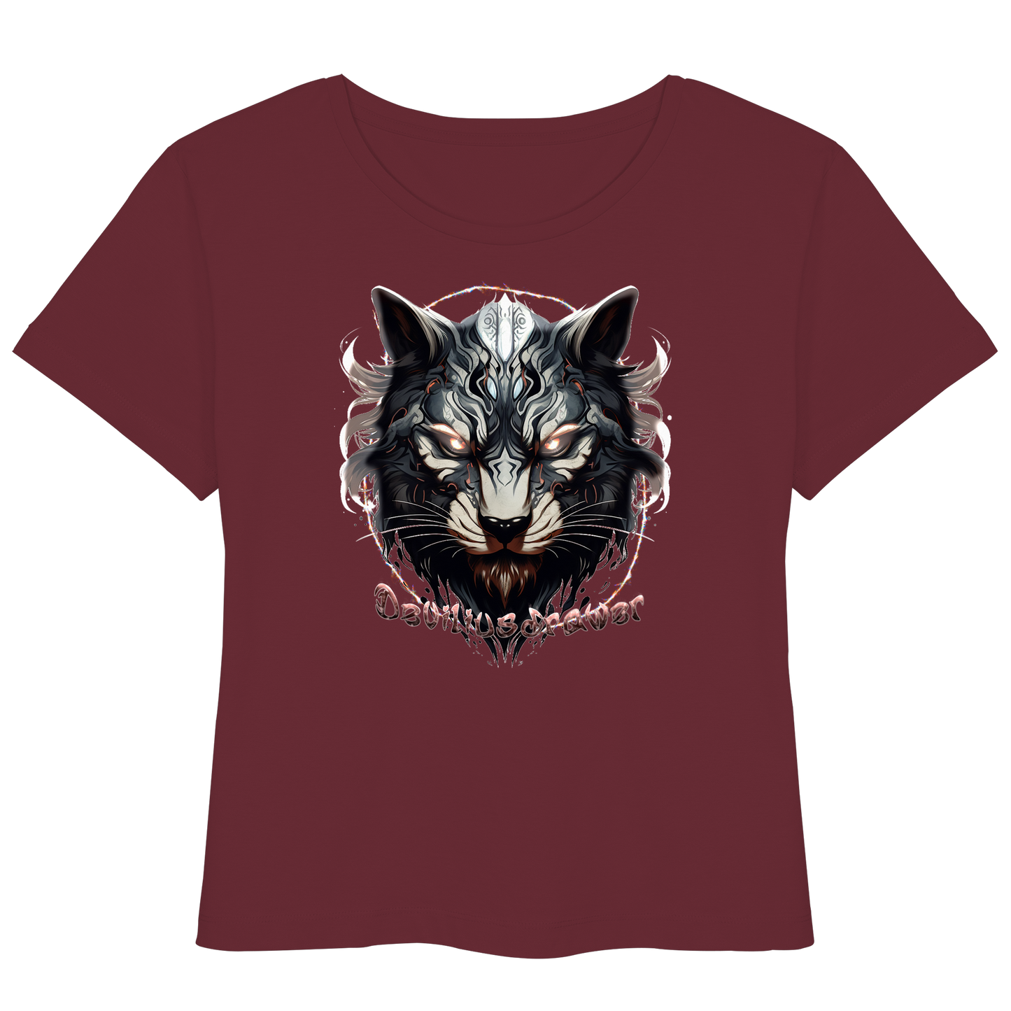 Deviliusdrawer Wolfcat - Womens Organic Lightweight T-Shirt
