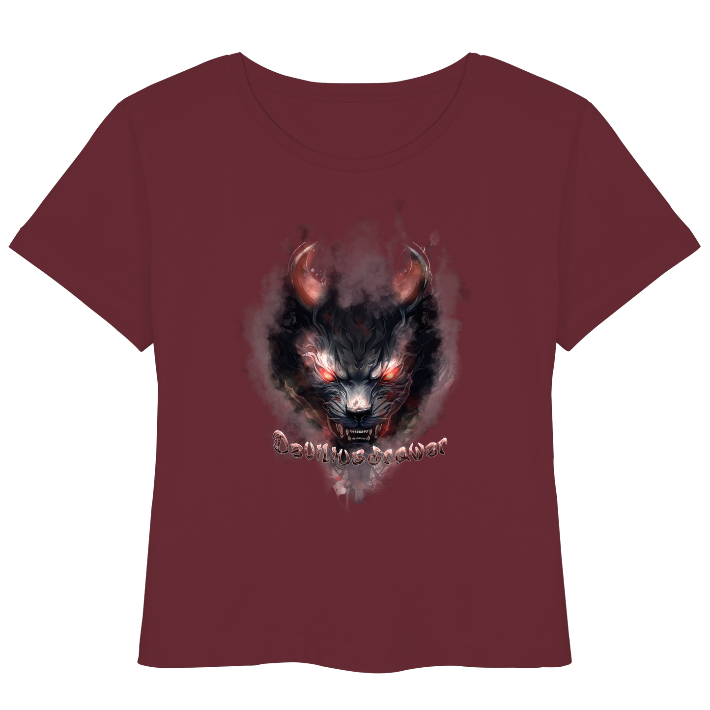 Deviliusdrawer Red Smoked Cat - Womens Organic Lightweight T-Shirt