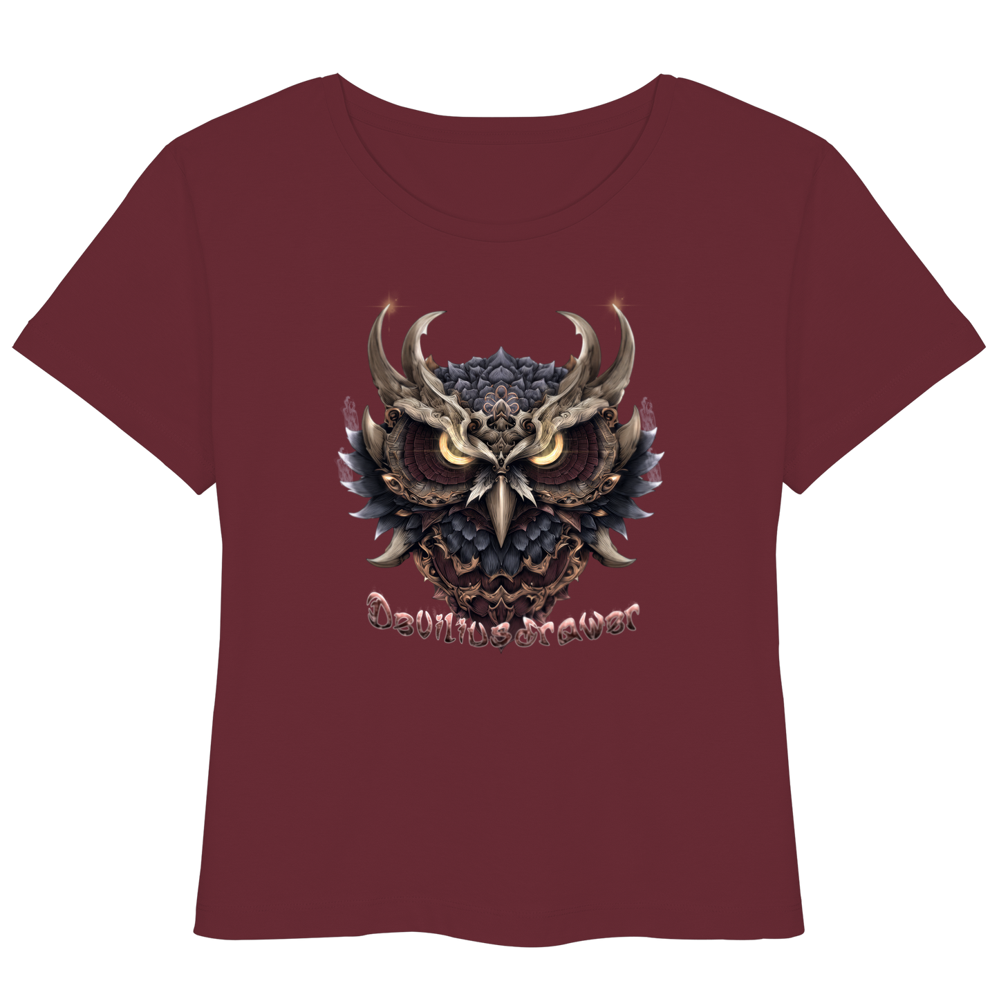 Deviliusdrawer Golden Owl - Womens Organic Lightweight T-Shirt