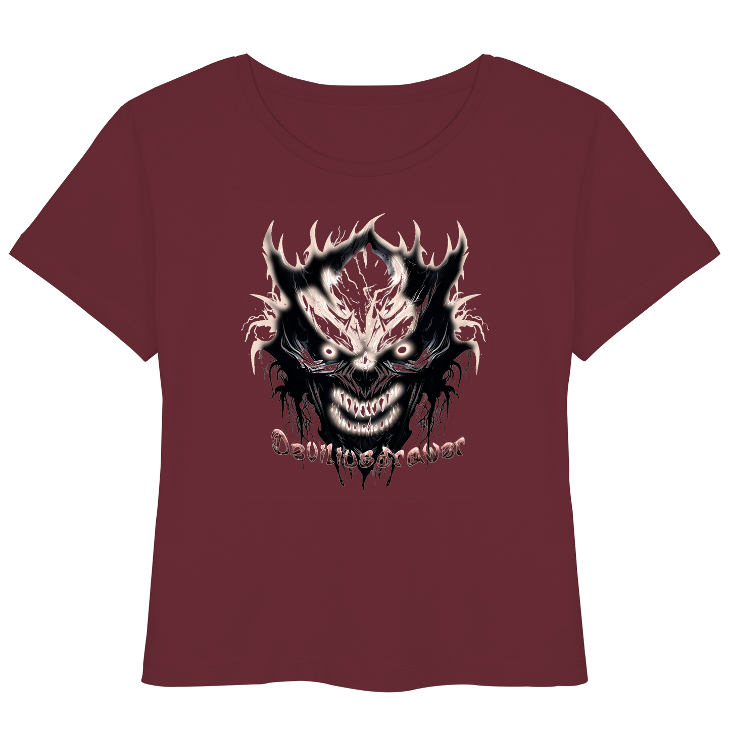 Deviliusdrawer Crazy Glow Devil - Womens Organic Lightweight T-Shirt