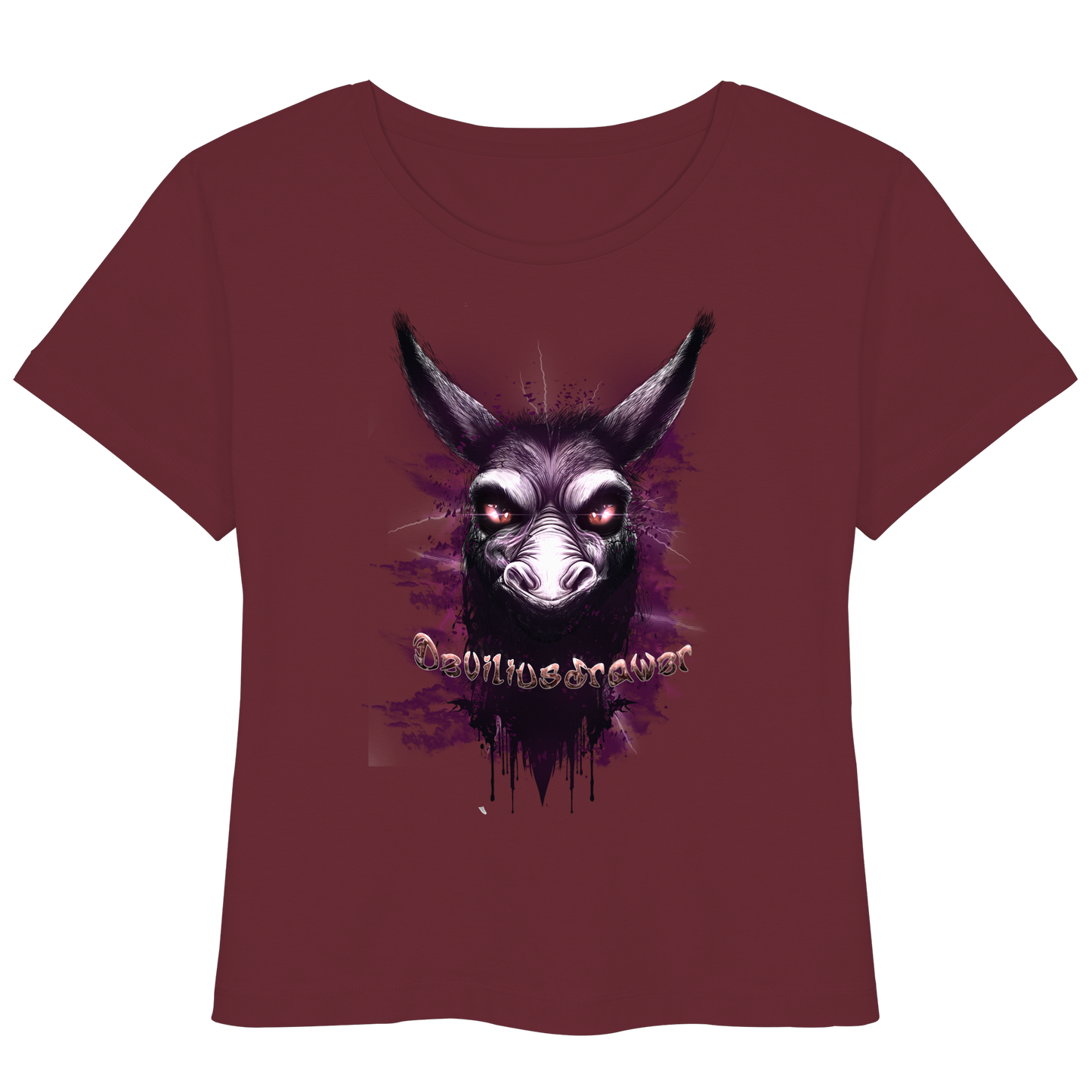 Deviliusdrawer Purple Donkey - Womens Organic Lightweight T-Shirt