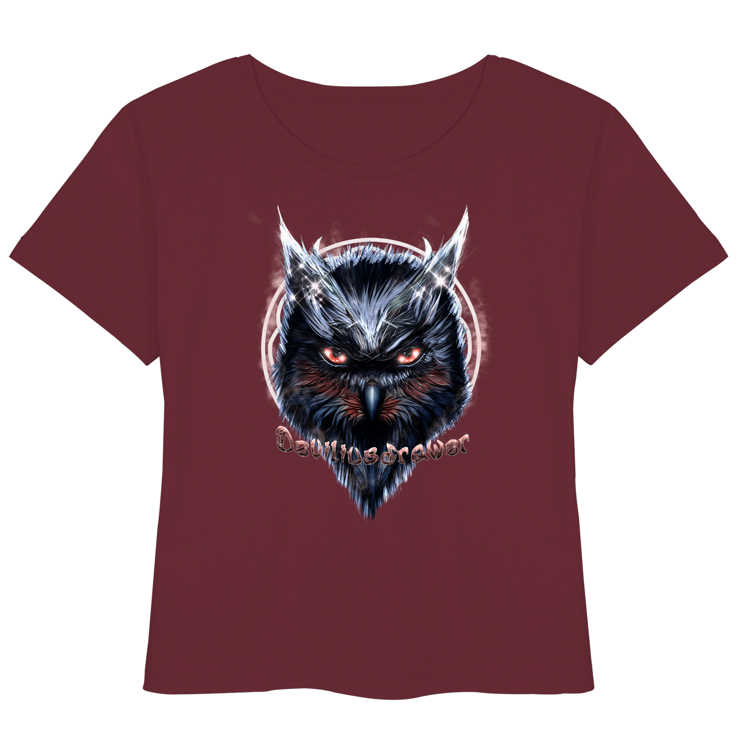 Deviliusdrawer Fire Owl - Womens Organic Lightweight T-Shirt