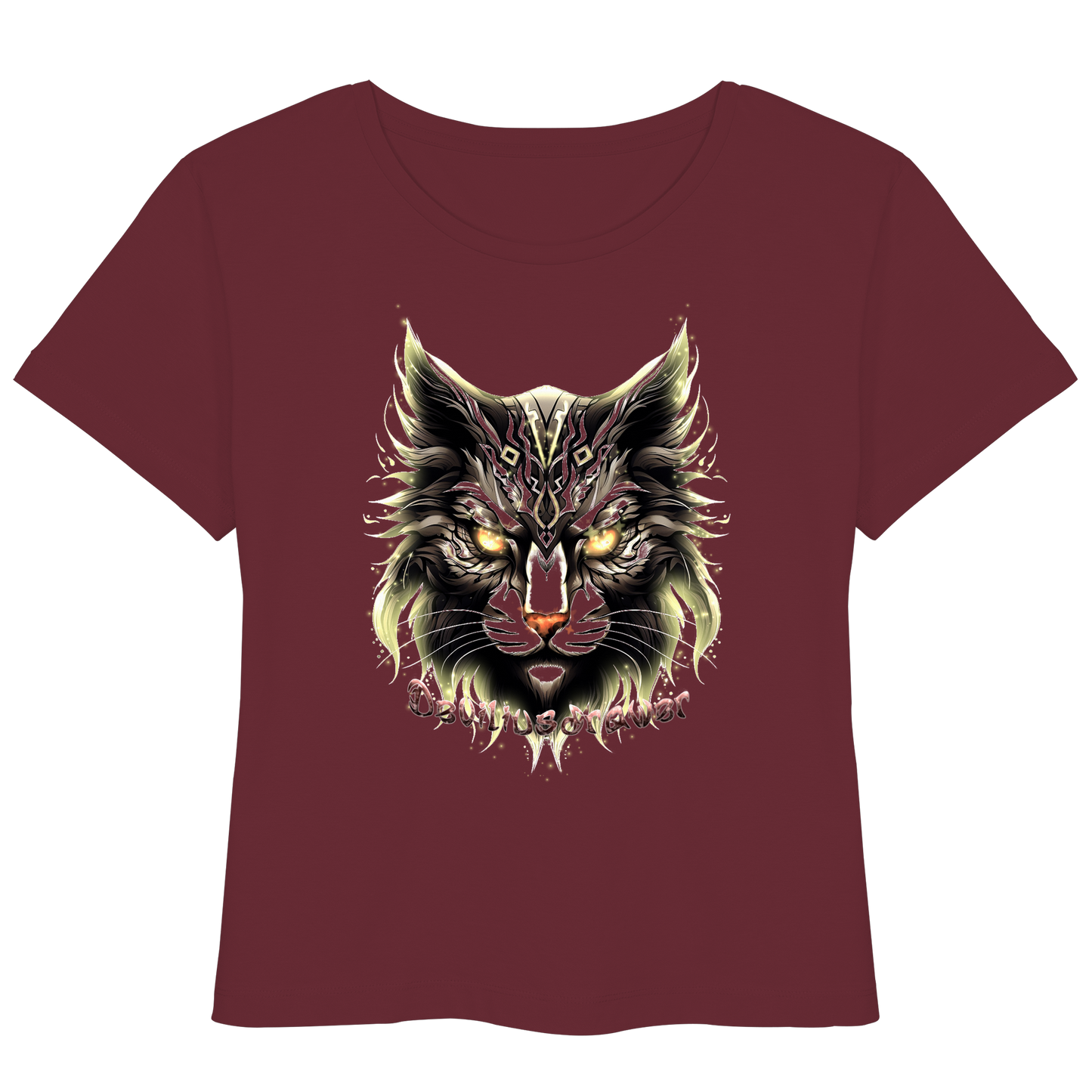 Deviliusdrawer Golden Cat - Womens Organic Lightweight T-Shirt