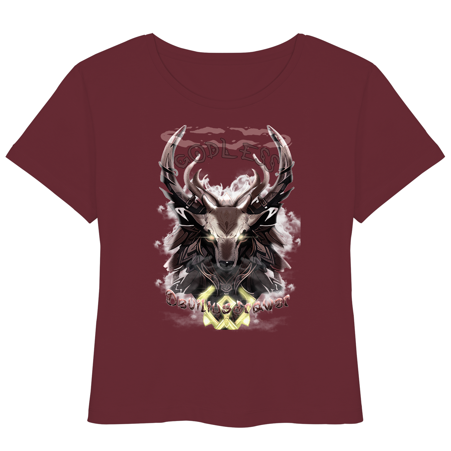 Deviliusdrawer Godless Deer - Womens Organic Lightweight T-Shirt