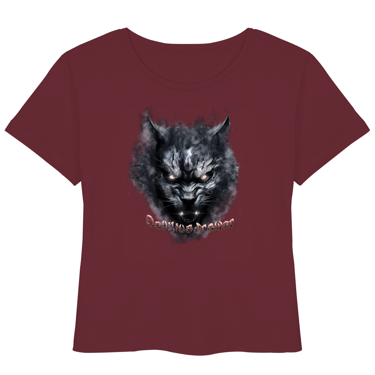 Deviliusdrawer Dark Beast Tiger  - Womens Organic Lightweight T-Shirt