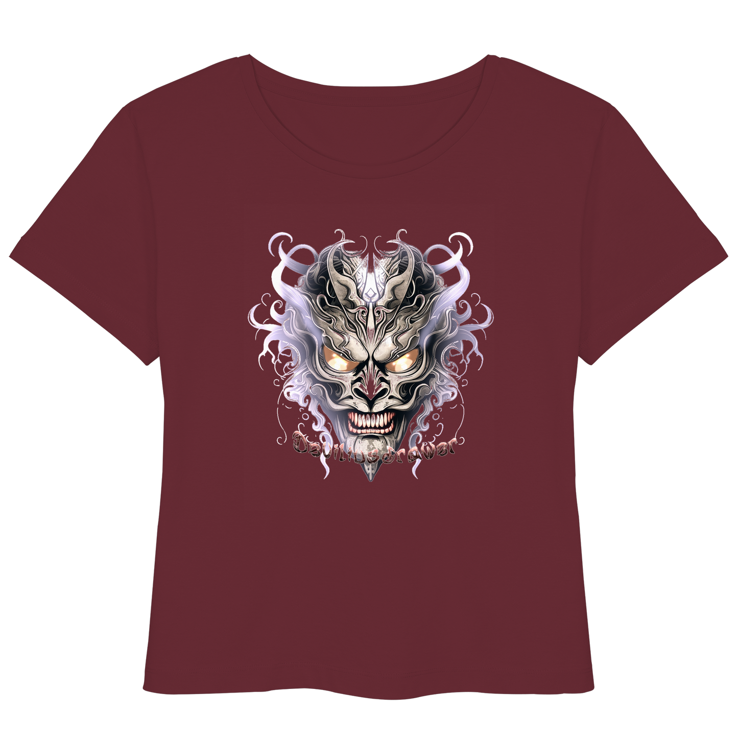 Deviliusdrawer Demon Mask Violet - Womens Organic Lightweight T-Shirt