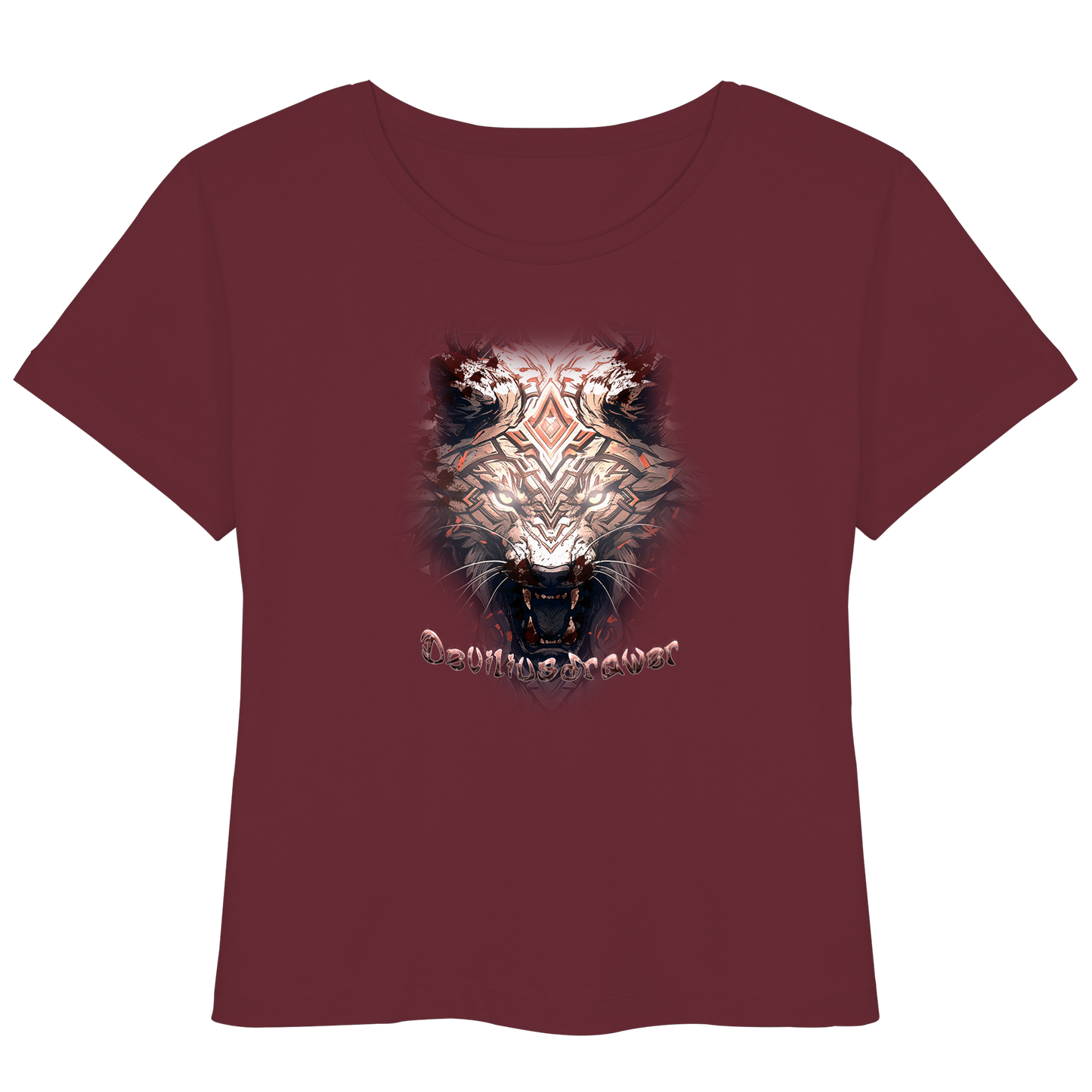 Deviliusdrawer Gold Metal Tiger - Womens Organic Lightweight T-Shirt