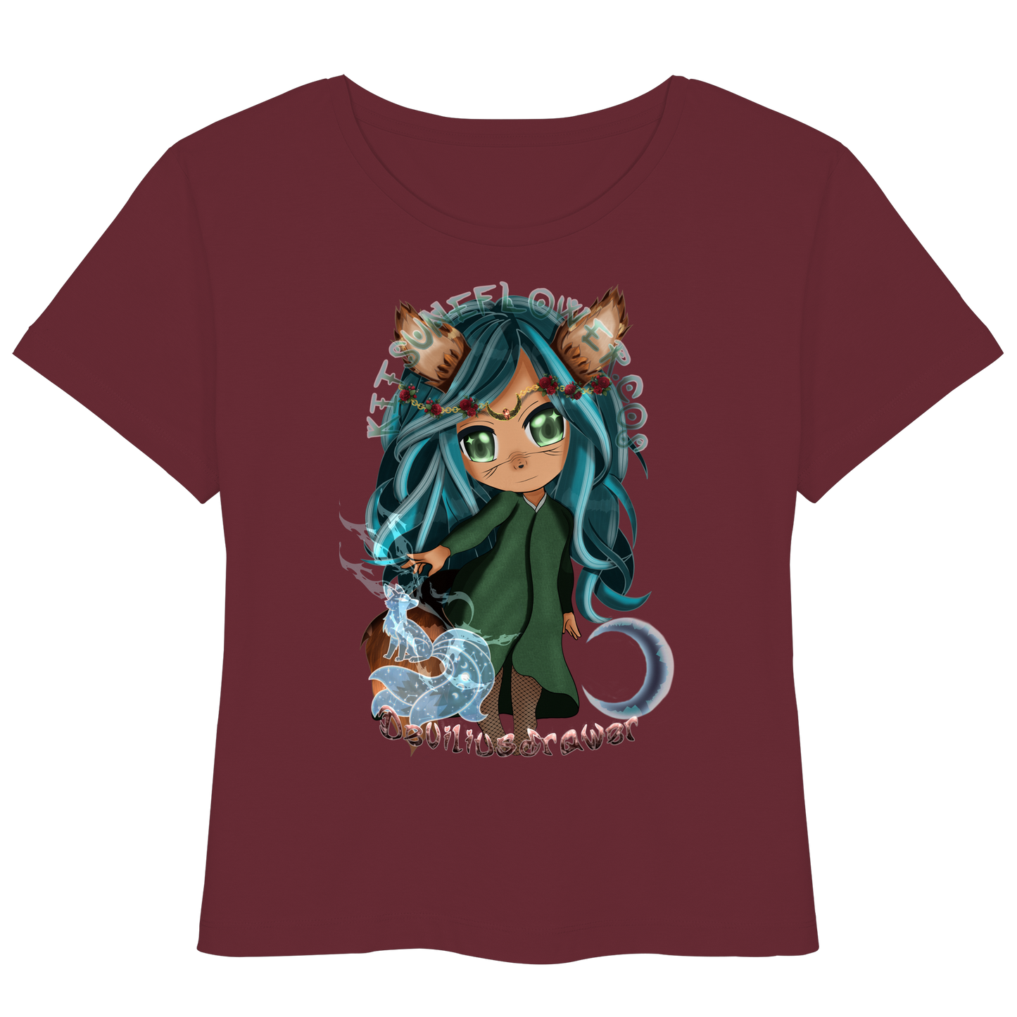Deviliusdrawer Kitsuneflower - Womens Organic Lightweight T-Shirt