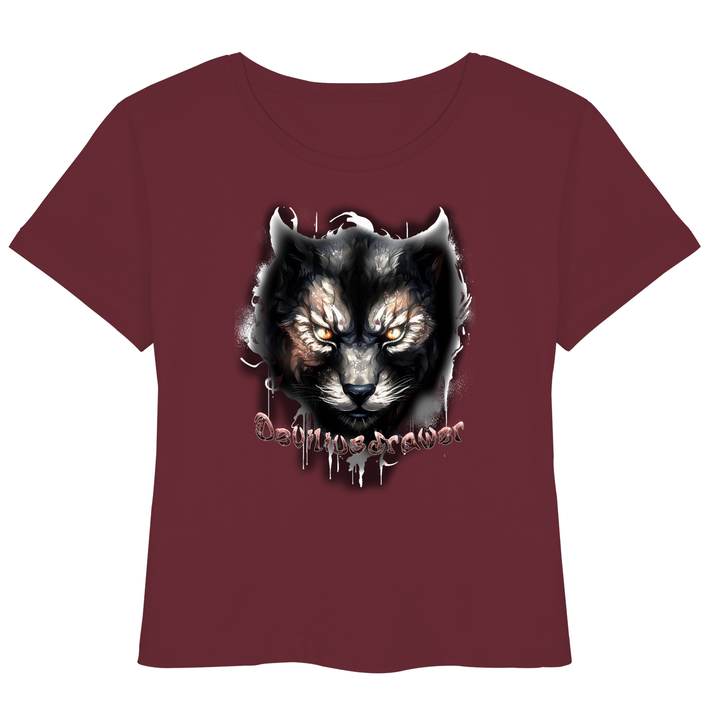 Deviliusdrawer Vampire Cat - Womens Organic Lightweight T-Shirt