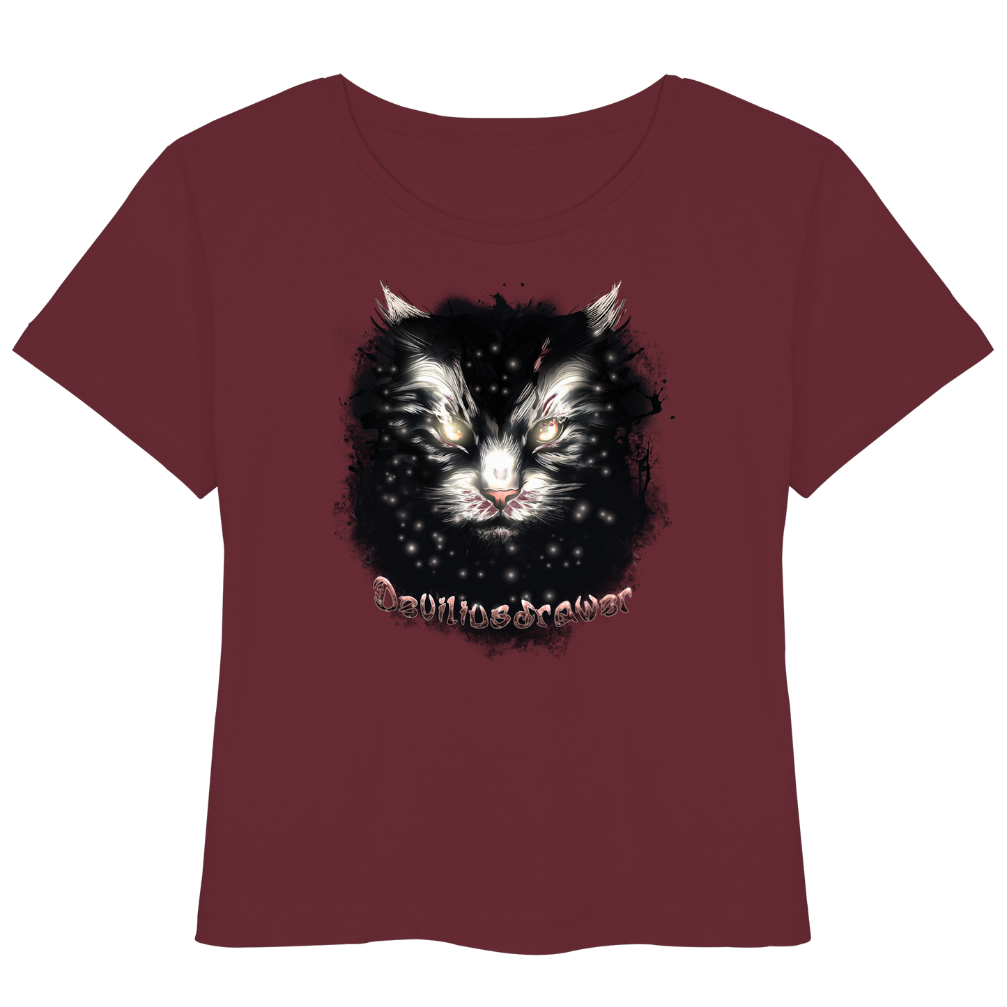 Deviliusdrawer Star Cat - Womens Organic Lightweight T-Shirt