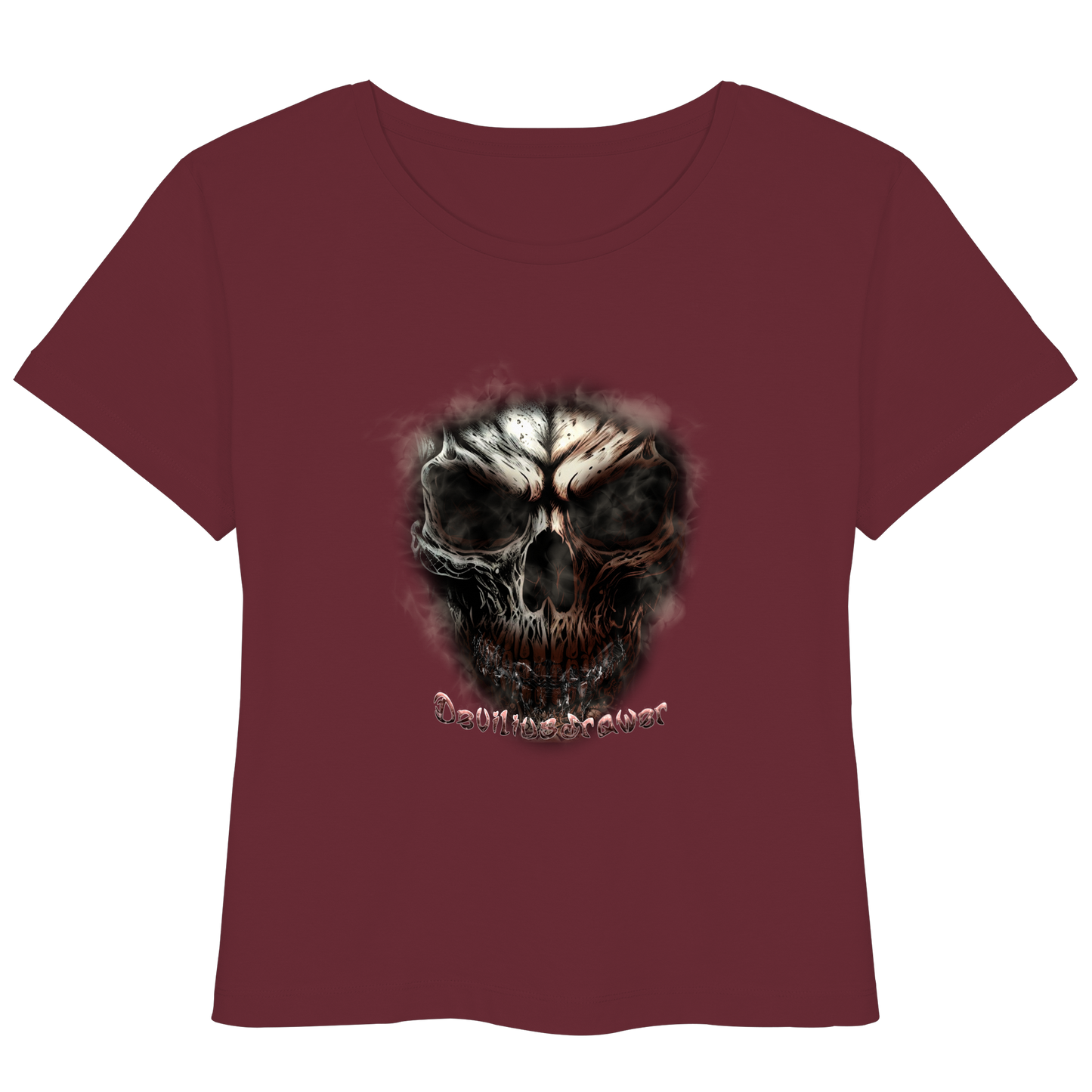 Deviliusdrawer Fire Skeleton - Womens Organic Lightweight T-Shirt
