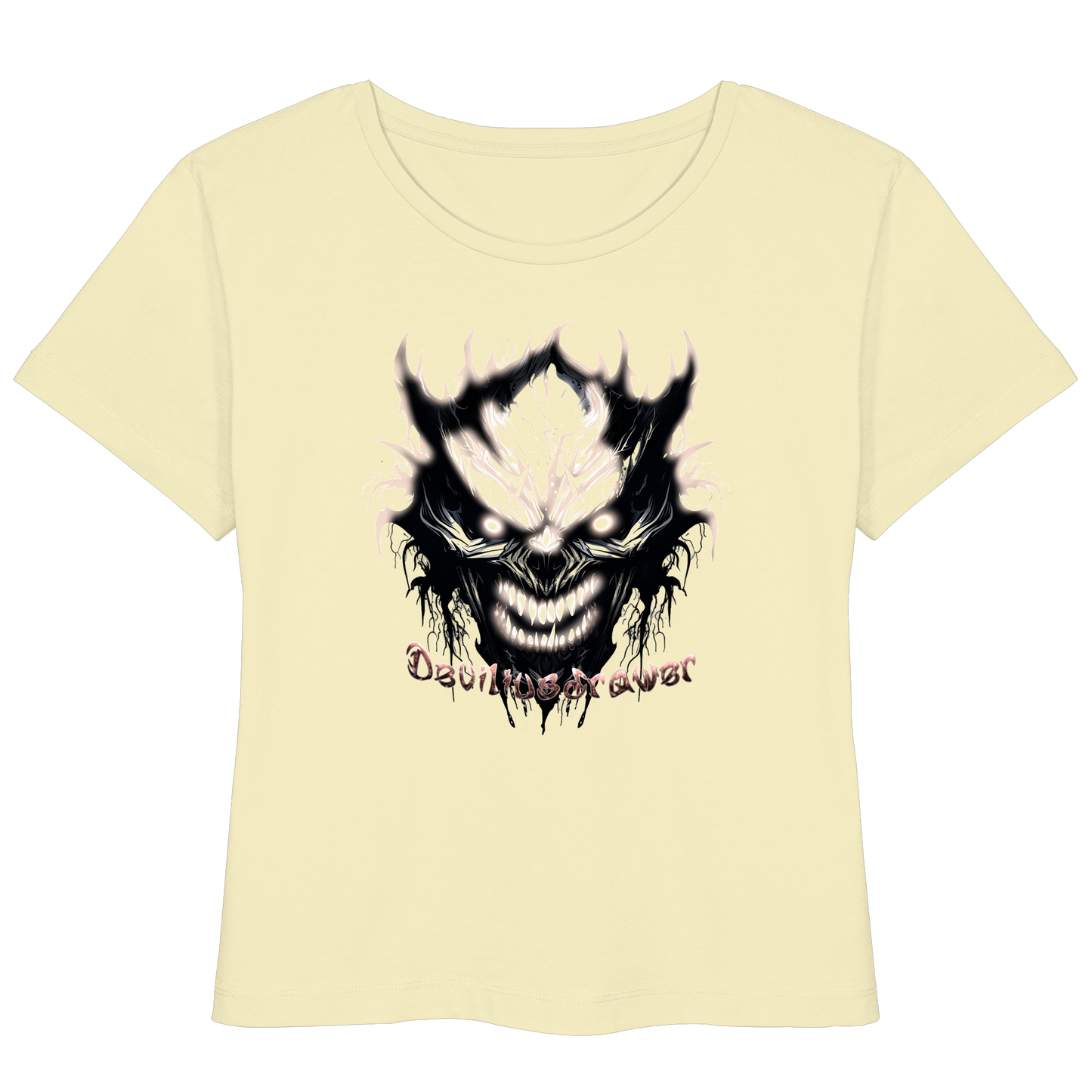 Deviliusdrawer Crazy Glow Devil - Womens Organic Lightweight T-Shirt