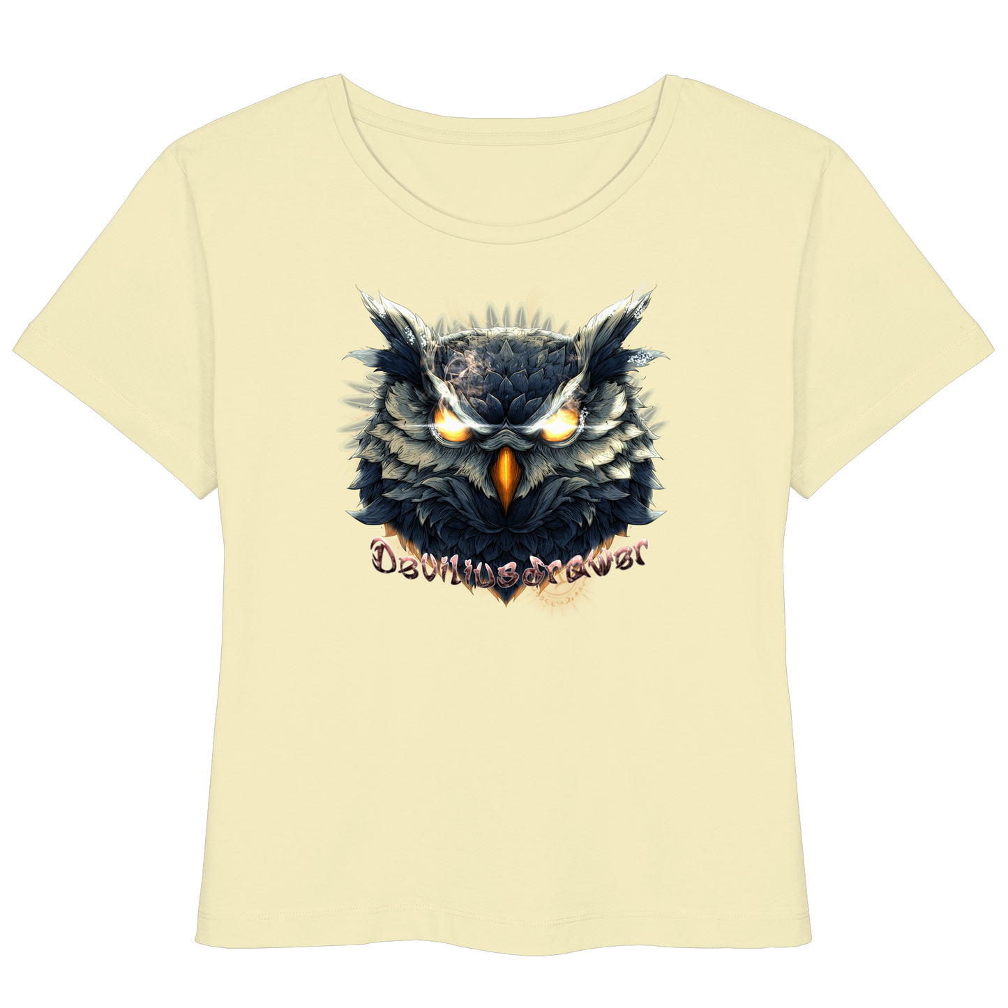Deviliusdrawer Dark Fire Owl - Womens Organic Lightweight T-Shirt