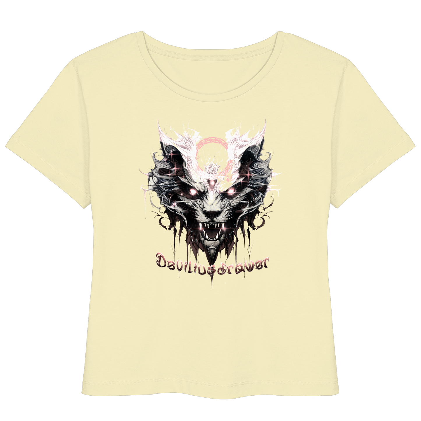 Deviliusdrawer Demonic Glow Cat - Womens Organic Lightweight T-Shirt