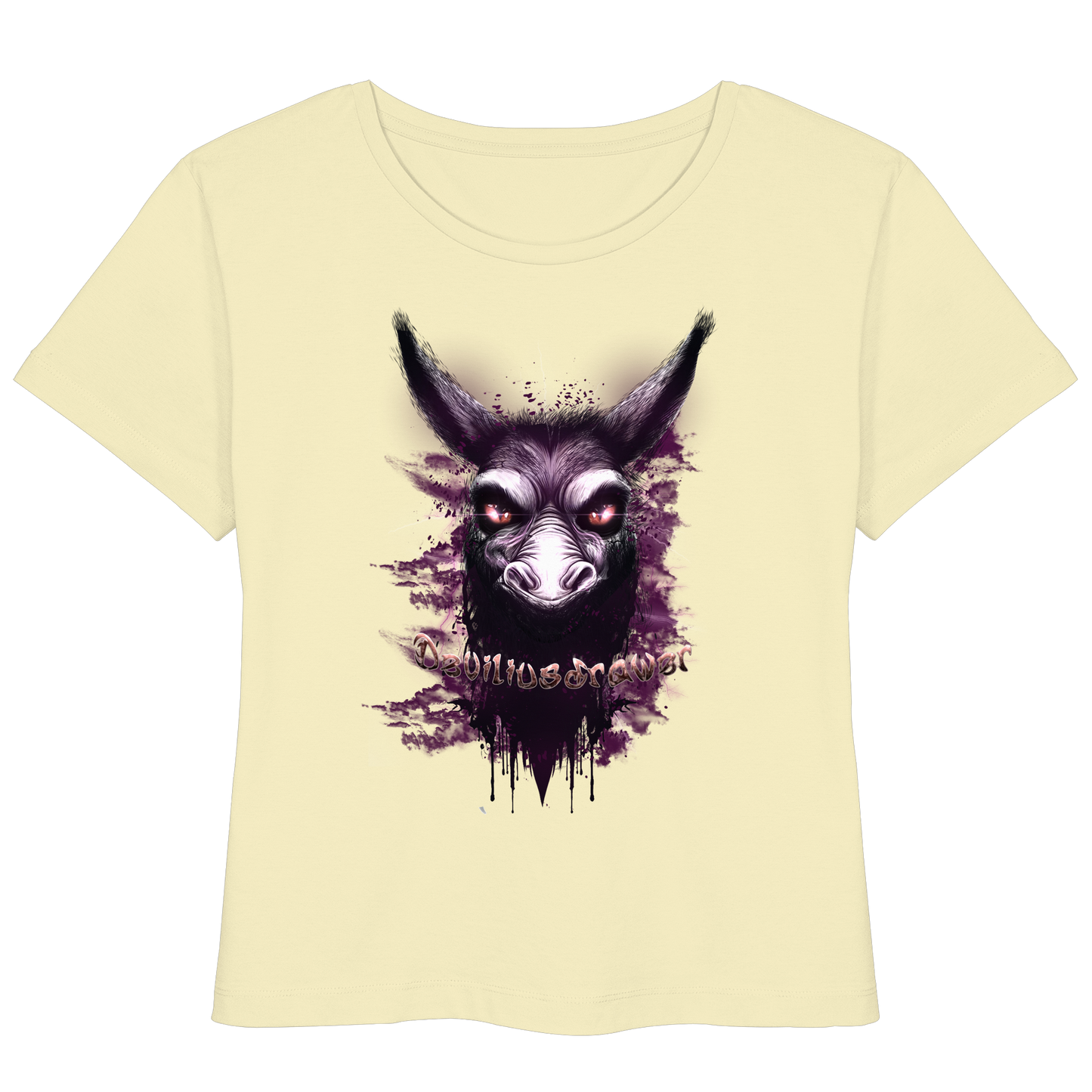 Deviliusdrawer Purple Donkey - Womens Organic Lightweight T-Shirt