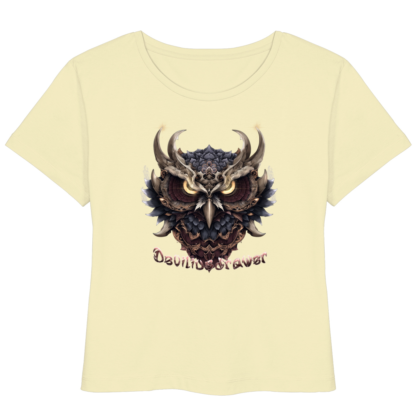 Deviliusdrawer Golden Owl - Womens Organic Lightweight T-Shirt