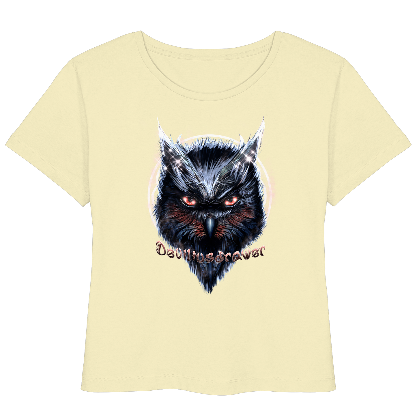 Deviliusdrawer Fire Owl - Womens Organic Lightweight T-Shirt