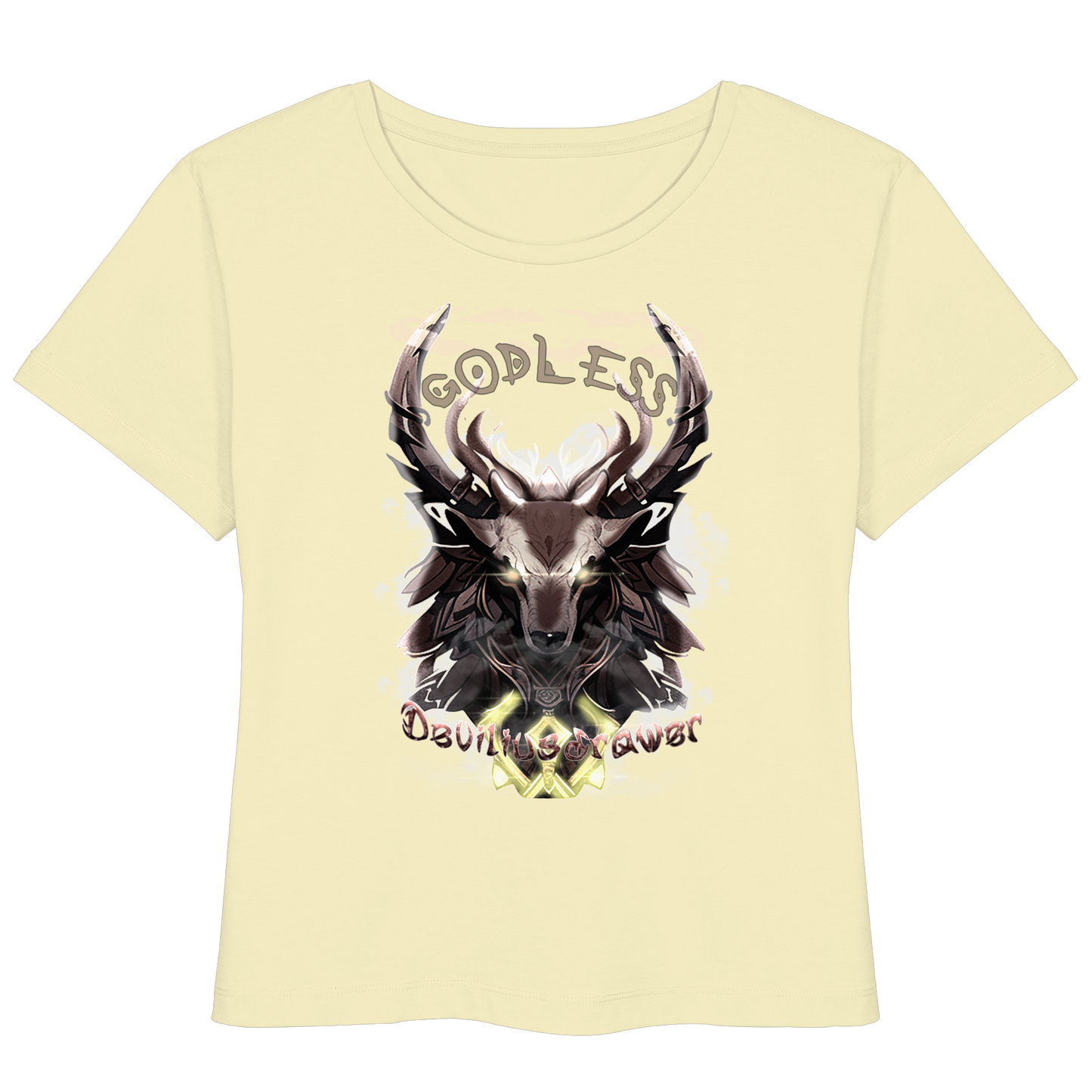 Deviliusdrawer Godless Deer - Womens Organic Lightweight T-Shirt