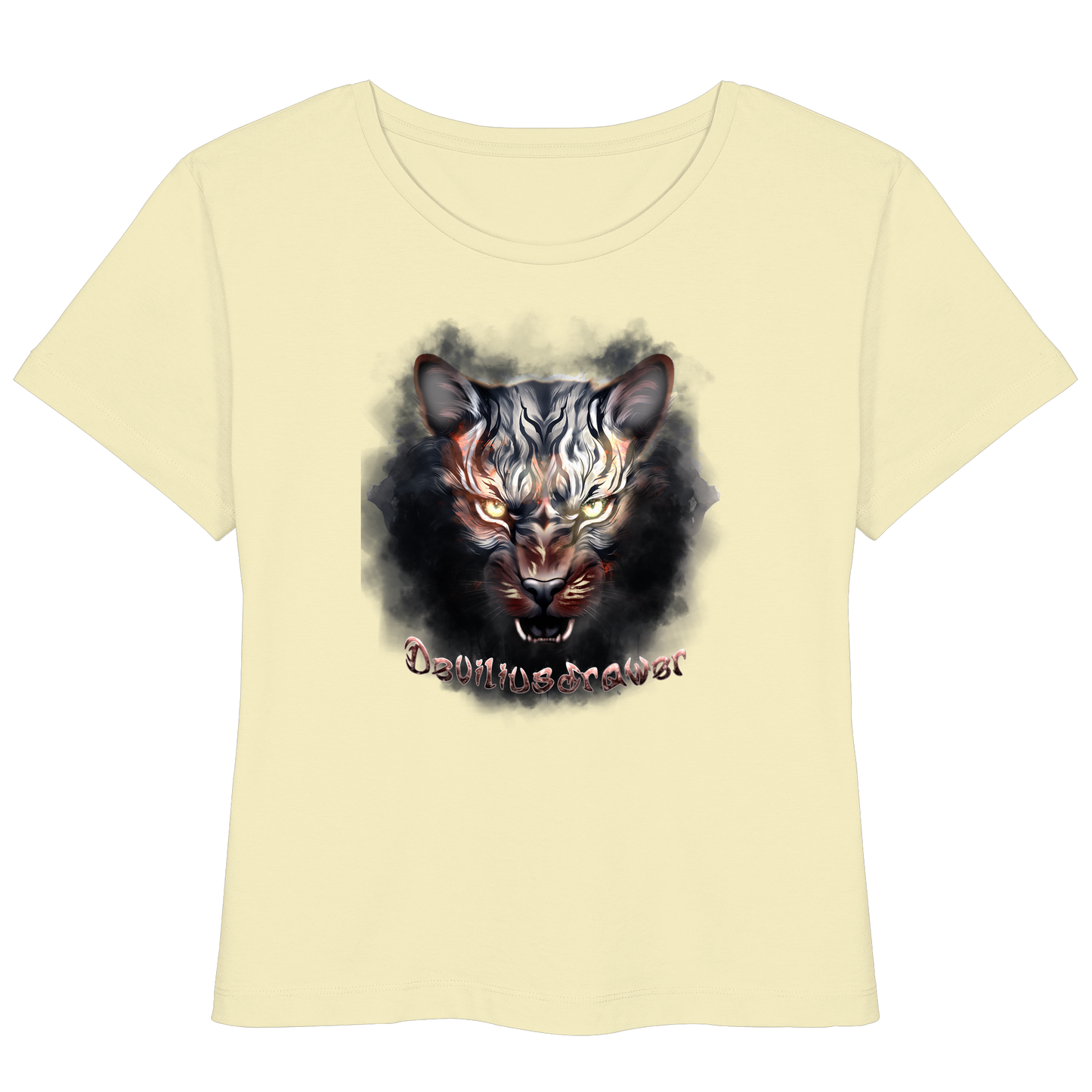Deviliusdrawer Smoke Tiger - Womens Organic Lightweight T-Shirt