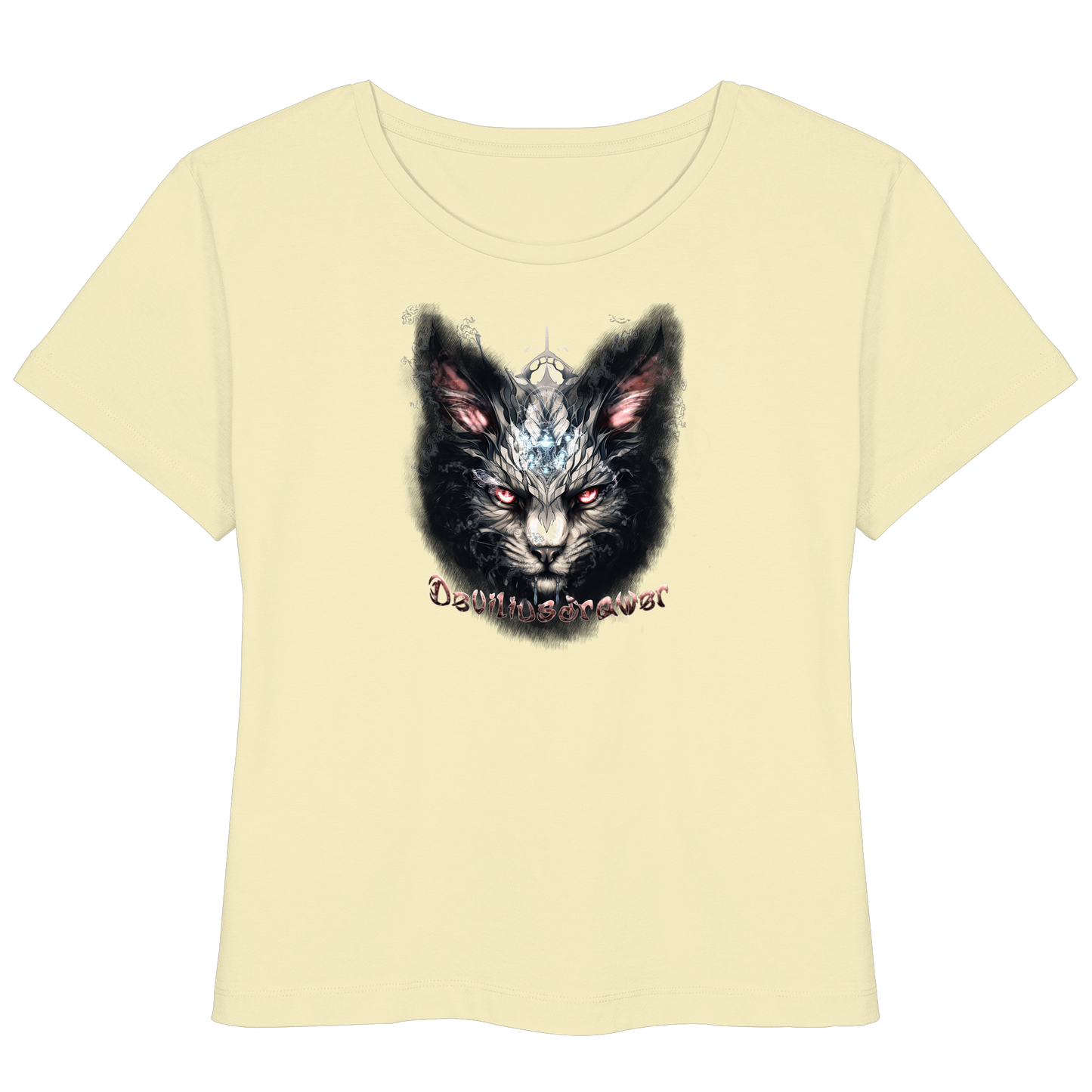 Deviliusdrawer Myshtical Redeyed Cat - Womens Organic Lightweight T-Shirt