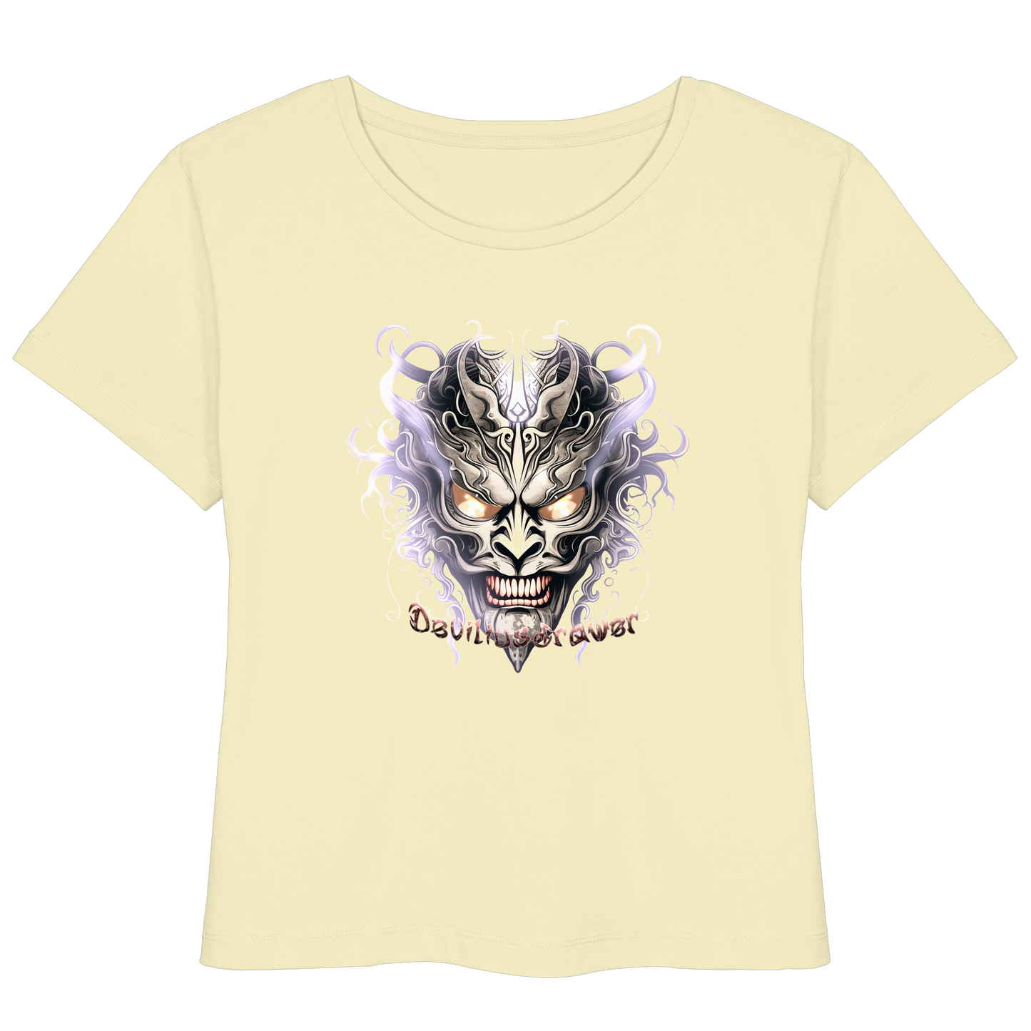 Deviliusdrawer Demon Mask Violet - Womens Organic Lightweight T-Shirt