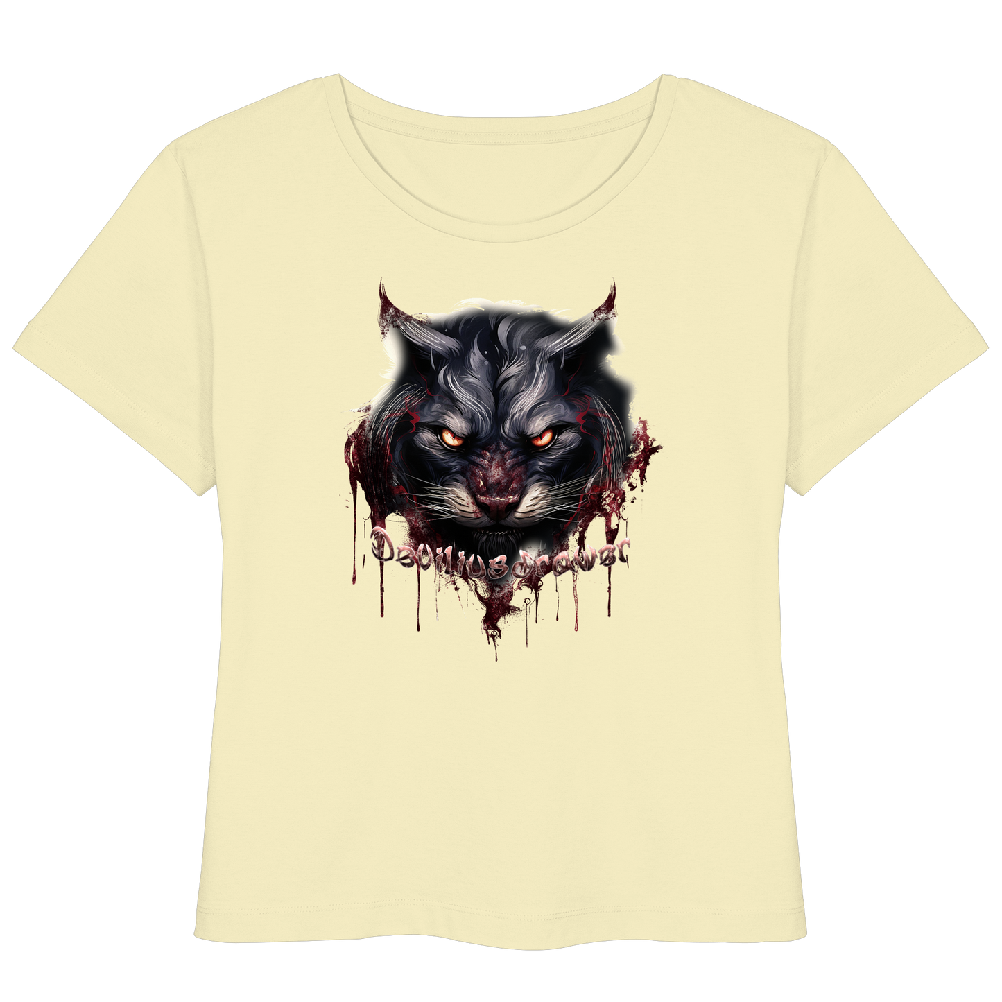 Deviliusdrawer Badass Cat - Womens Organic Lightweight T-Shirt