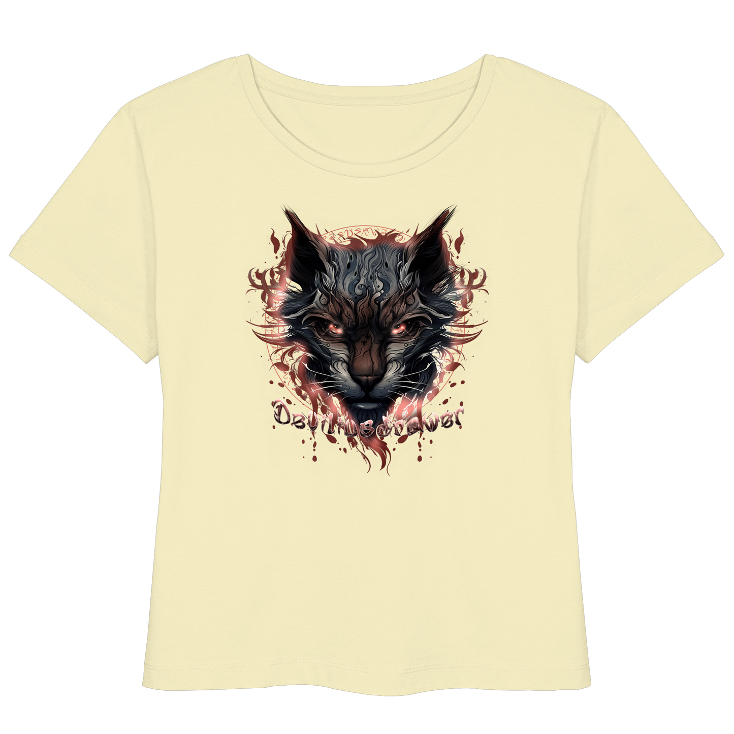 Deviliusdrawer Devil Cat - Womens Organic Lightweight T-Shirt