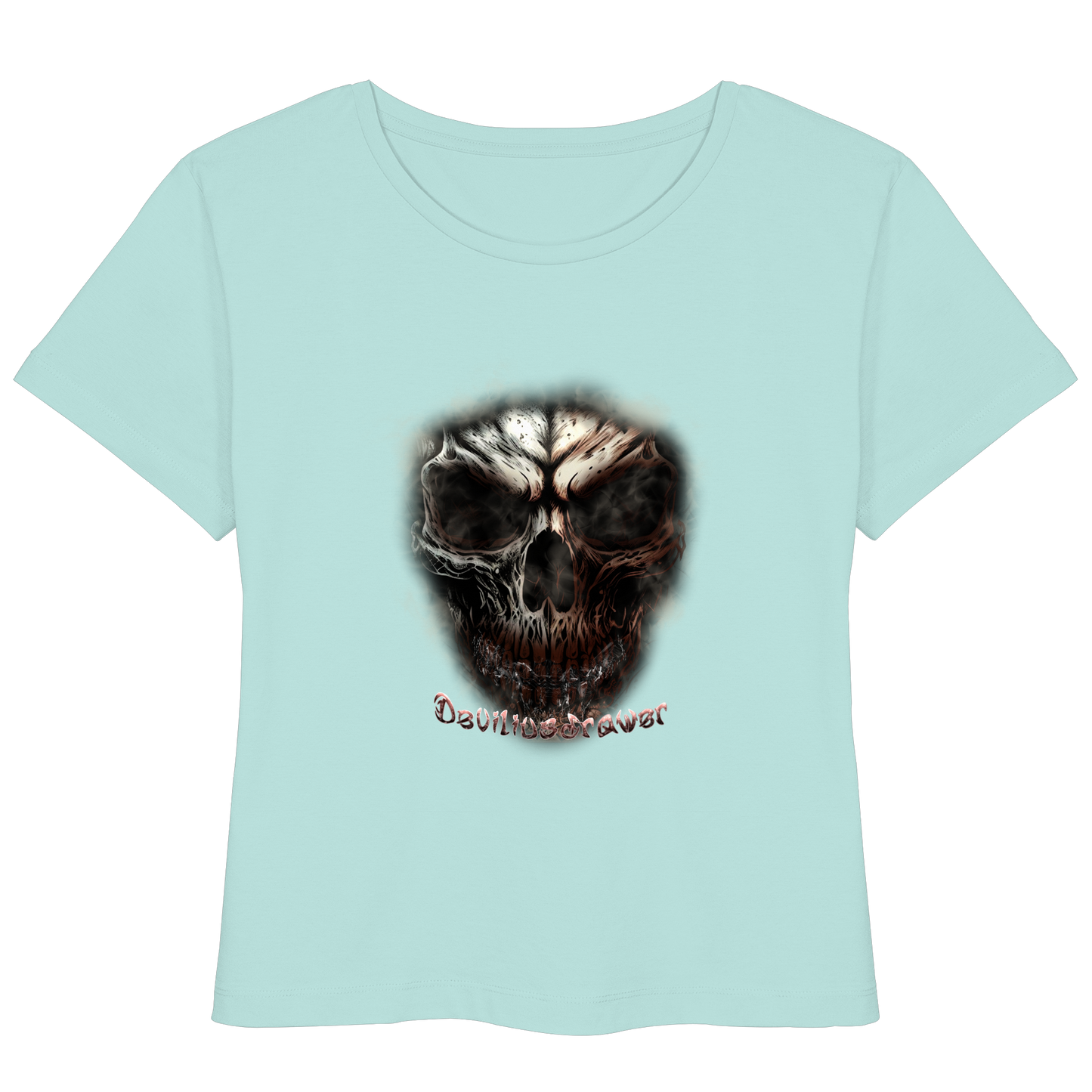 Deviliusdrawer Fire Skeleton - Womens Organic Lightweight T-Shirt