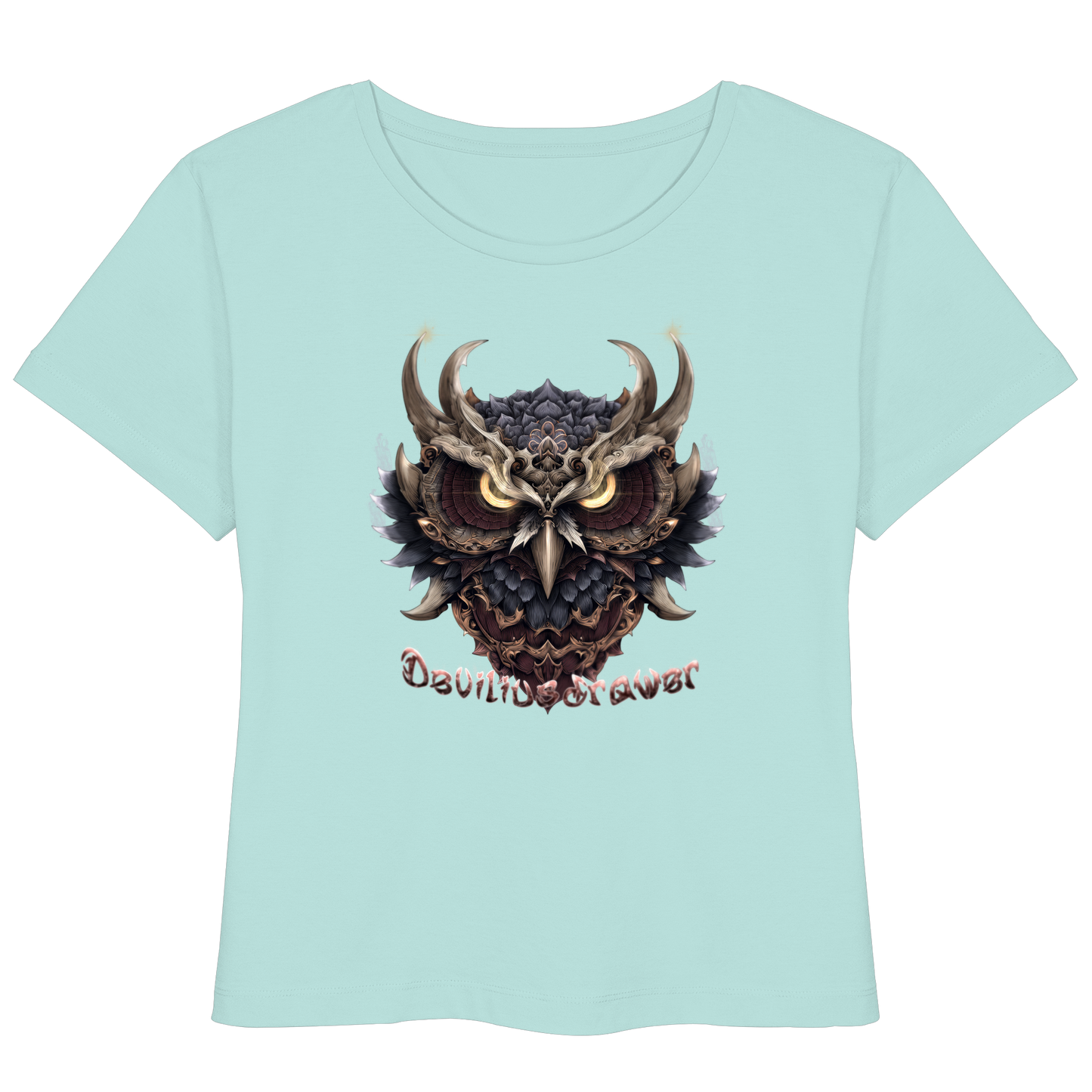 Deviliusdrawer Golden Owl - Womens Organic Lightweight T-Shirt