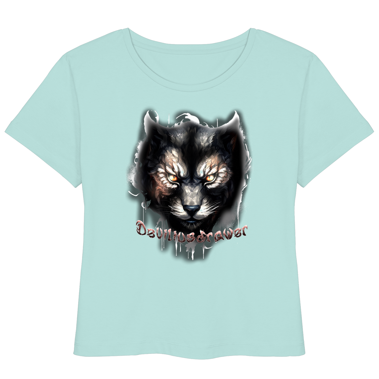 Deviliusdrawer Vampire Cat - Womens Organic Lightweight T-Shirt