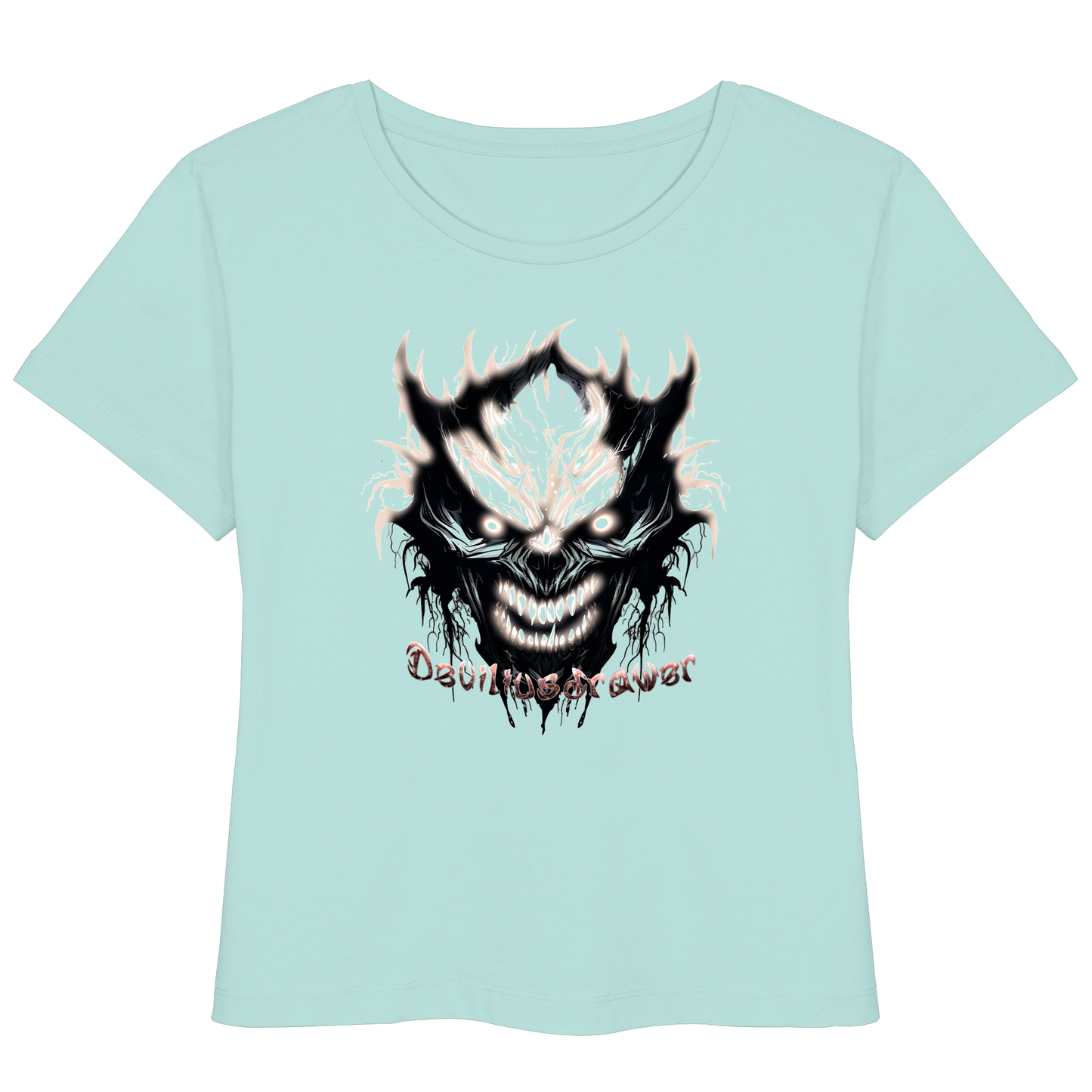 Deviliusdrawer Crazy Glow Devil - Womens Organic Lightweight T-Shirt
