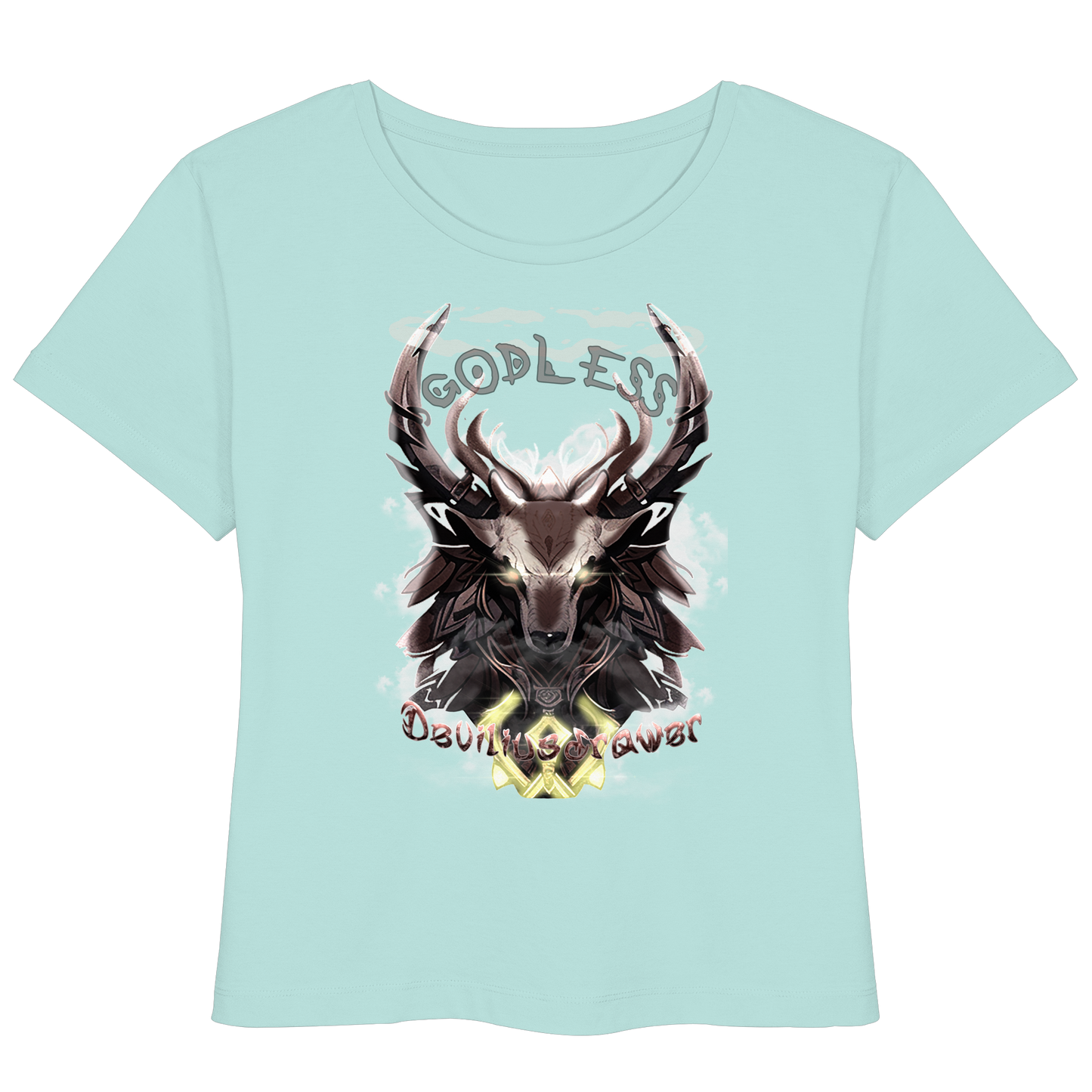 Deviliusdrawer Godless Deer - Womens Organic Lightweight T-Shirt