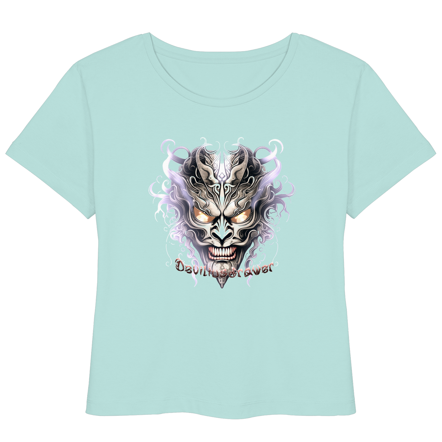 Deviliusdrawer Demon Mask Violet - Womens Organic Lightweight T-Shirt