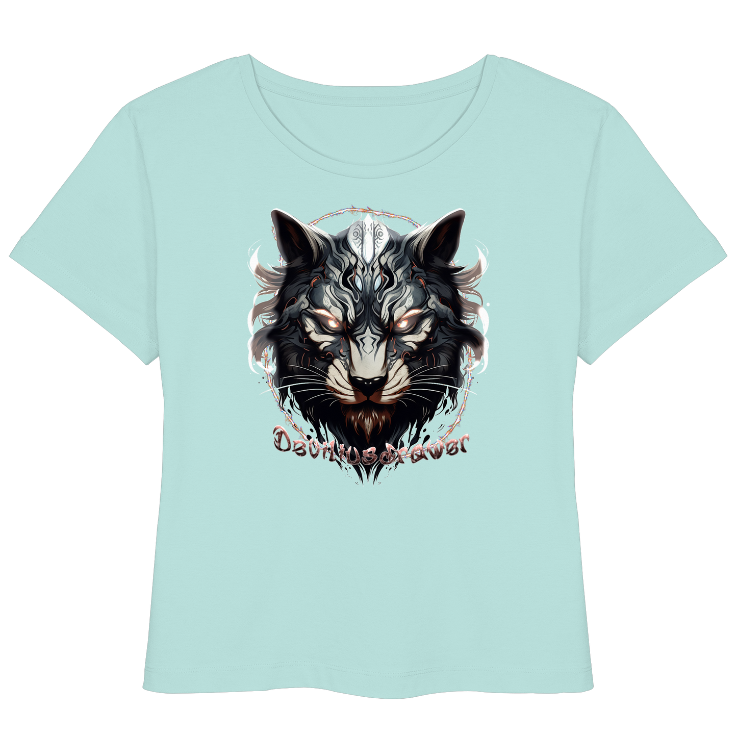 Deviliusdrawer Wolfcat - Womens Organic Lightweight T-Shirt
