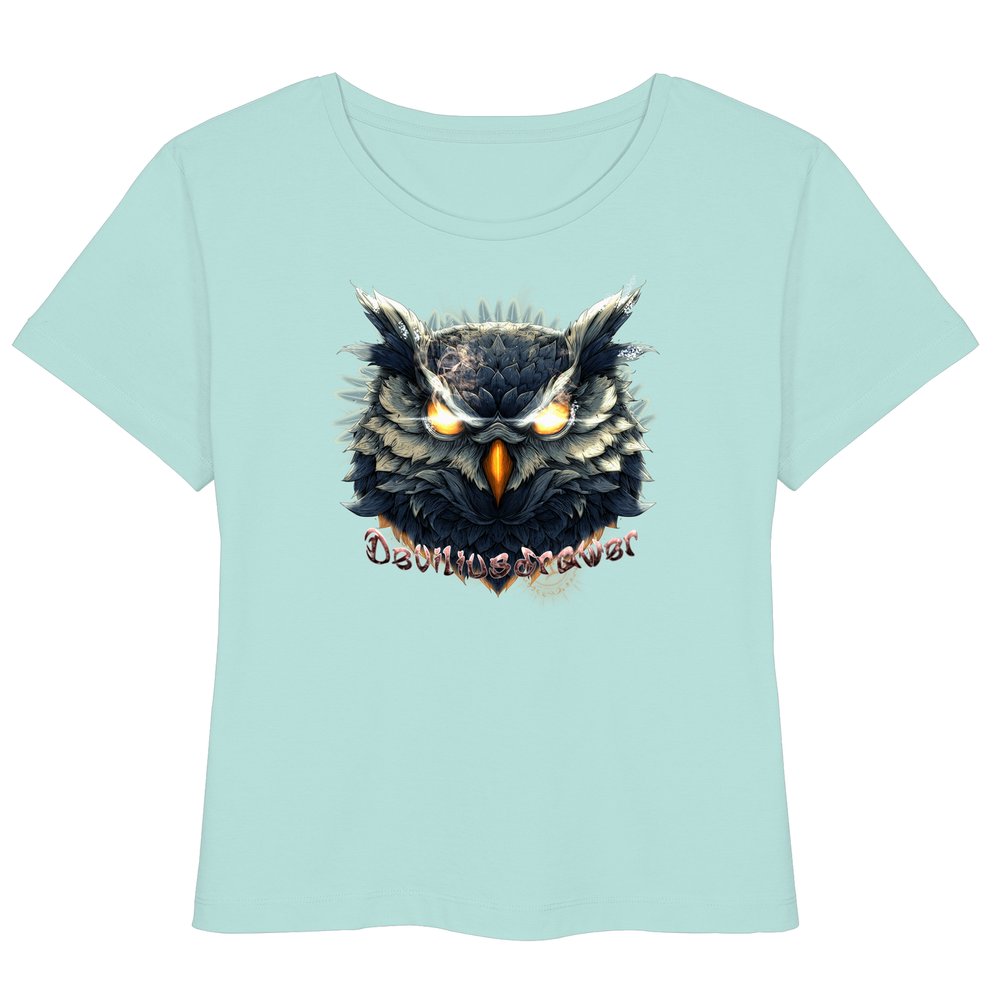 Deviliusdrawer Dark Fire Owl - Womens Organic Lightweight T-Shirt