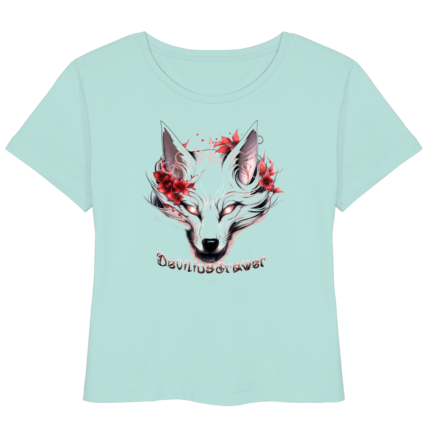 Deviliusdrawer Kitsune Wolf - Womens Organic Lightweight T-Shirt