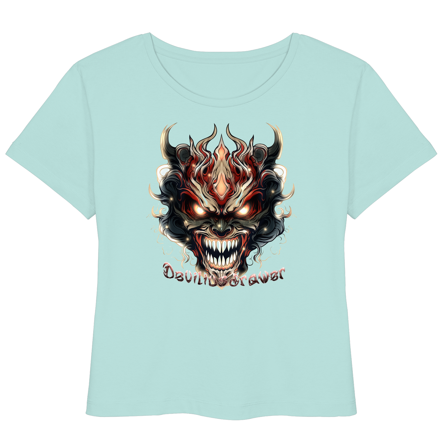 Deviliusdrawer Evil Vamp Mask - Womens Organic Lightweight T-Shirt